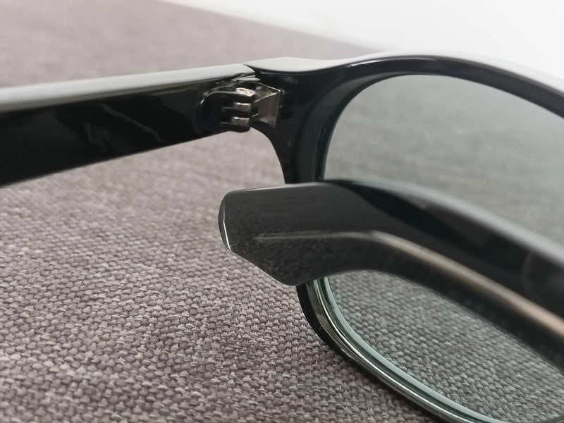 Black pantos glasses with green lenses