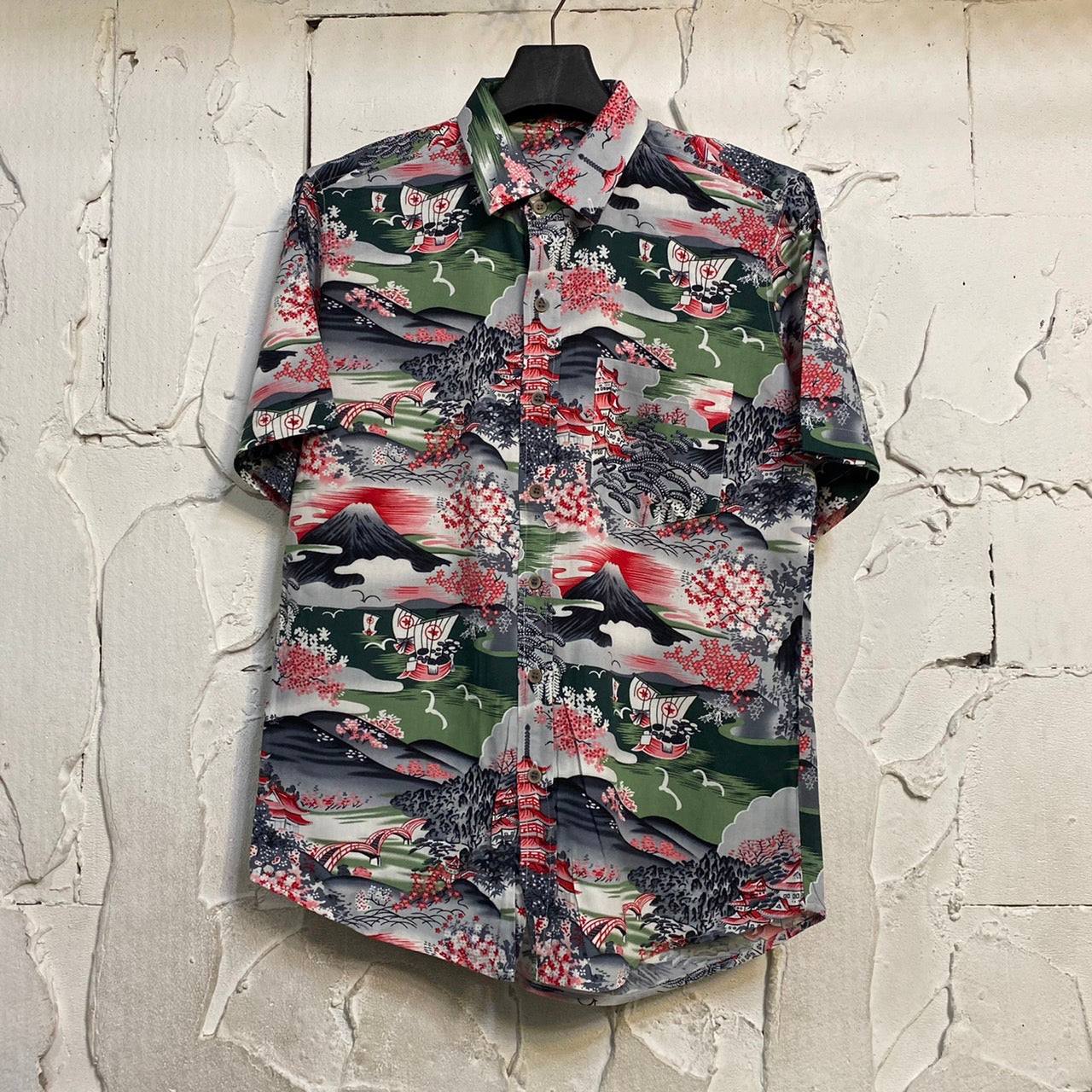 Chemise grise motifs asiatiques
