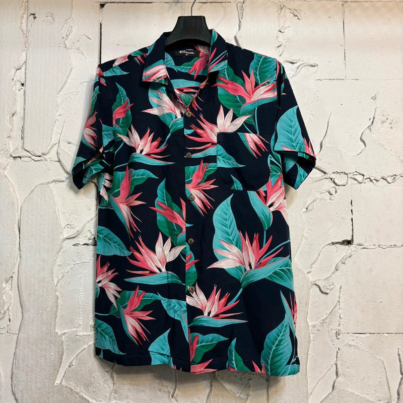 Chemise hawaienne homme noire à fleurs - gl boutik