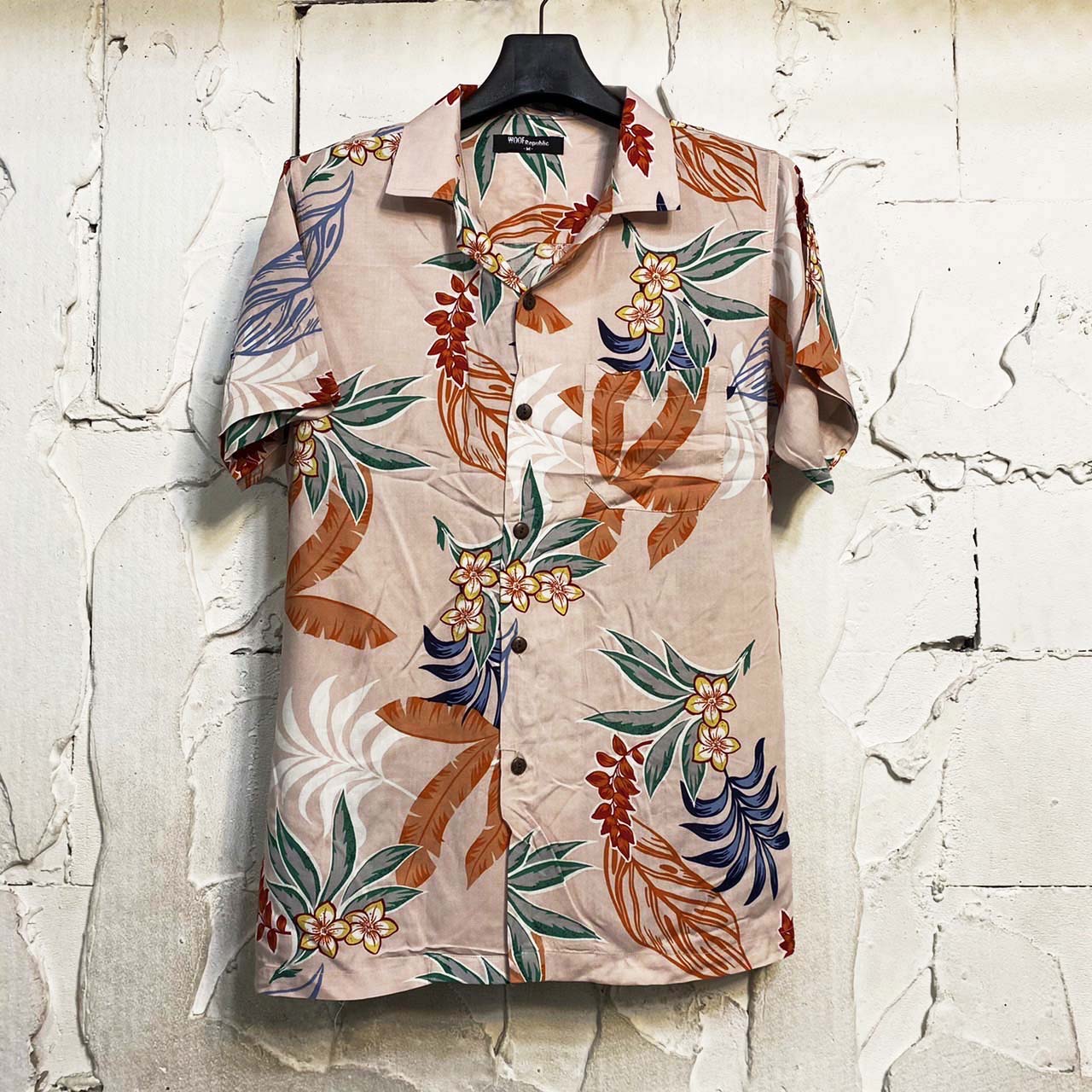 Chemise à fleurs homme rose clair - GL BOUTIK