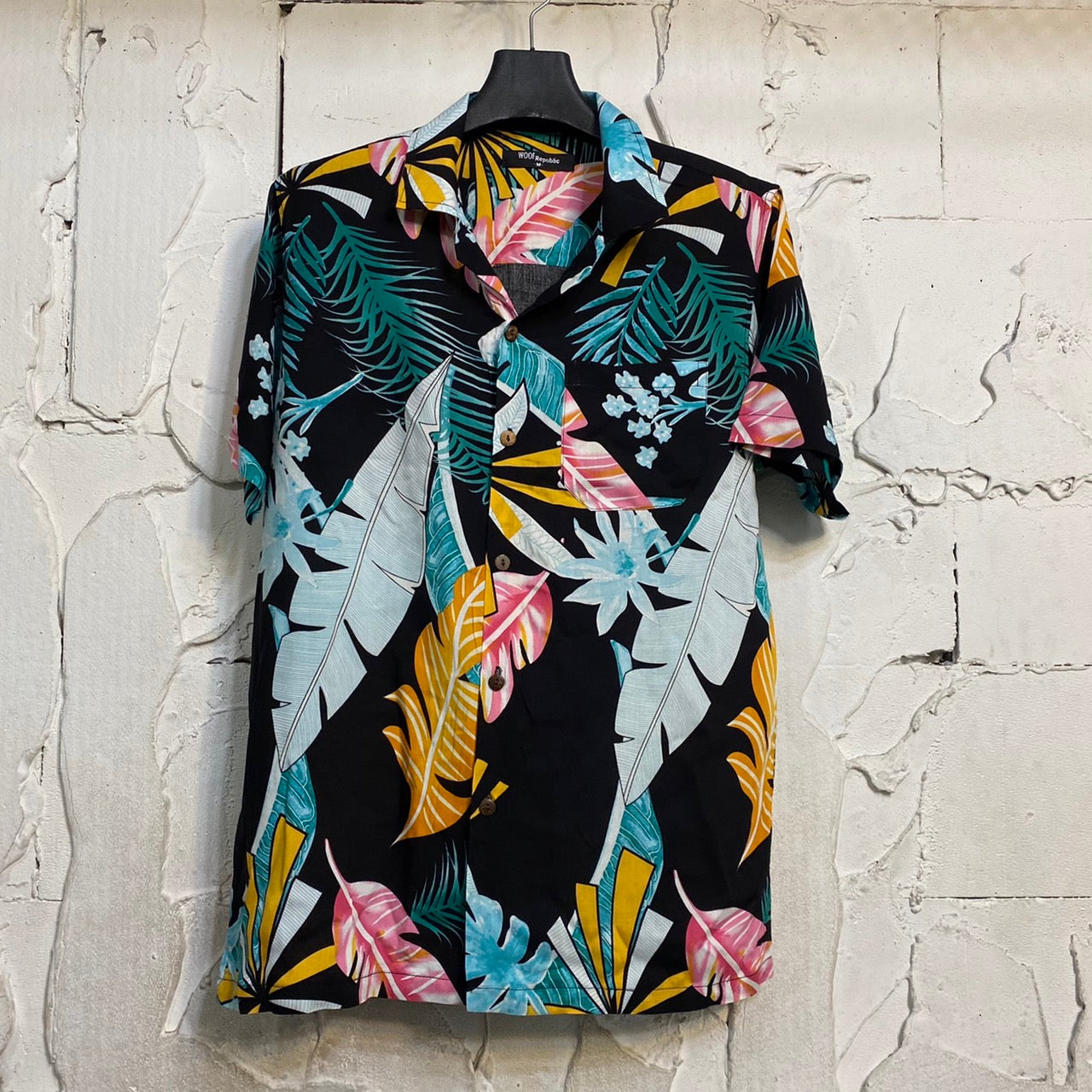 Chemise hawaienne homme noire à fleurs - GL BOUTIK