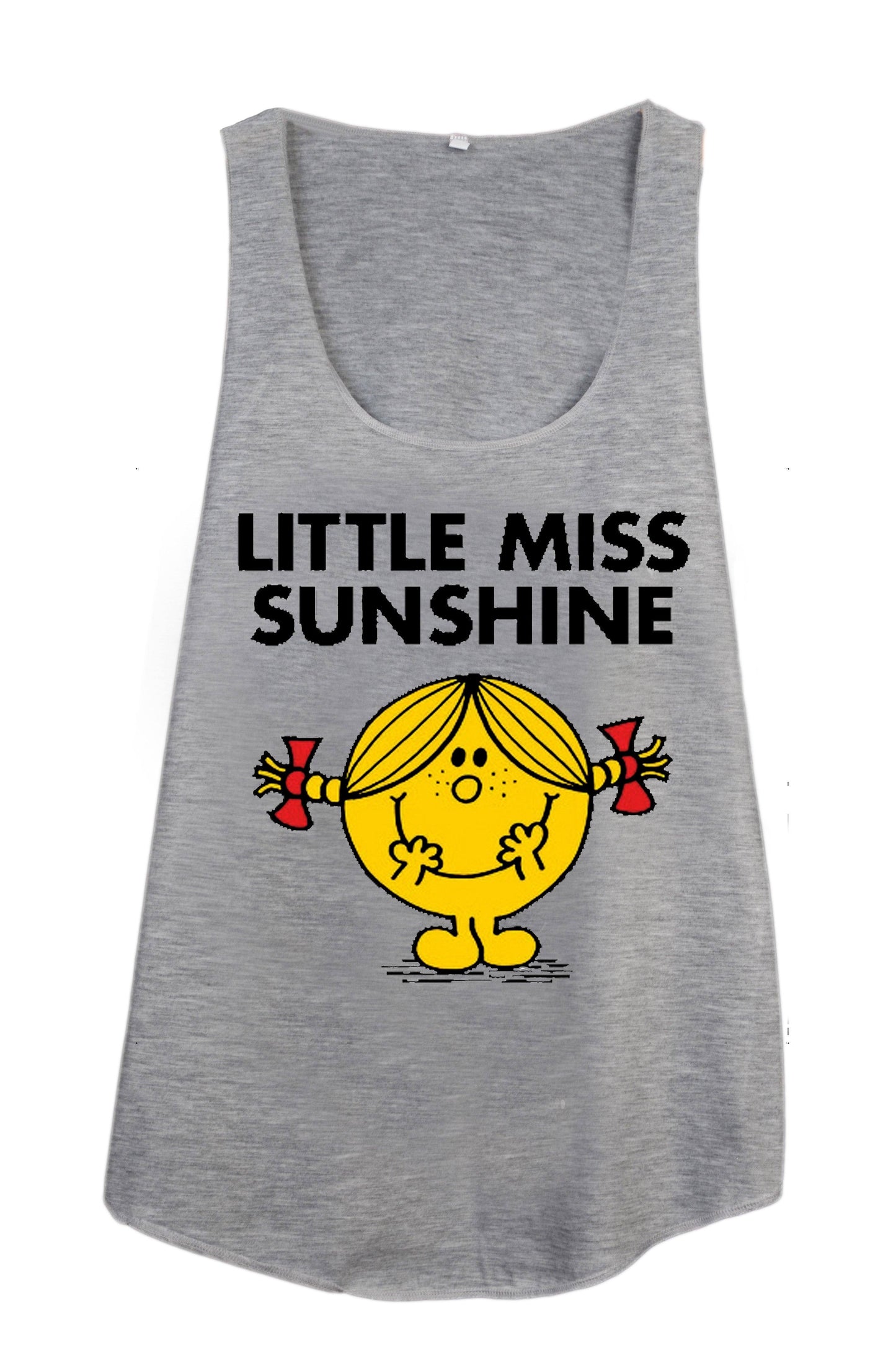 Débardeur femme couleur gris imprimé little miss sunshine - GL BOUTIK