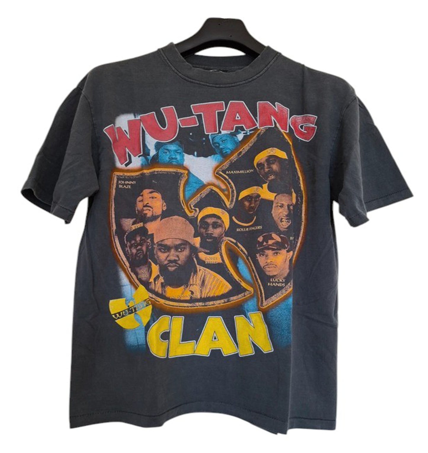 T-shirt gris délavé sérigraphié wu tang clan - GL BOUTIK