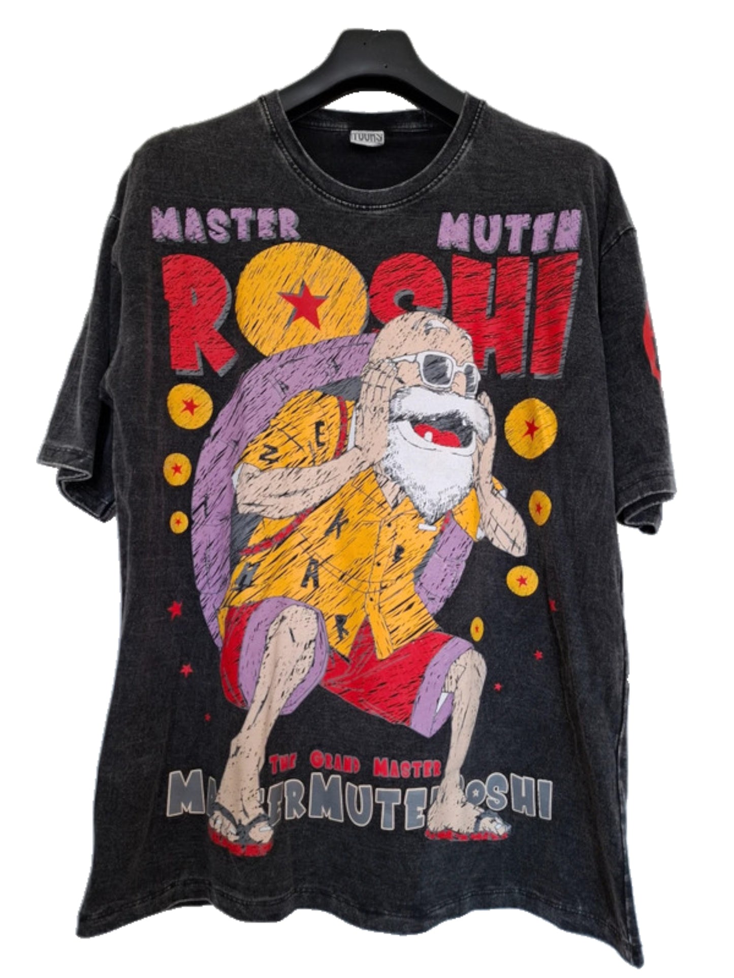 T-shirt gris délavé imprimé master roshi - GL BOUTIK
