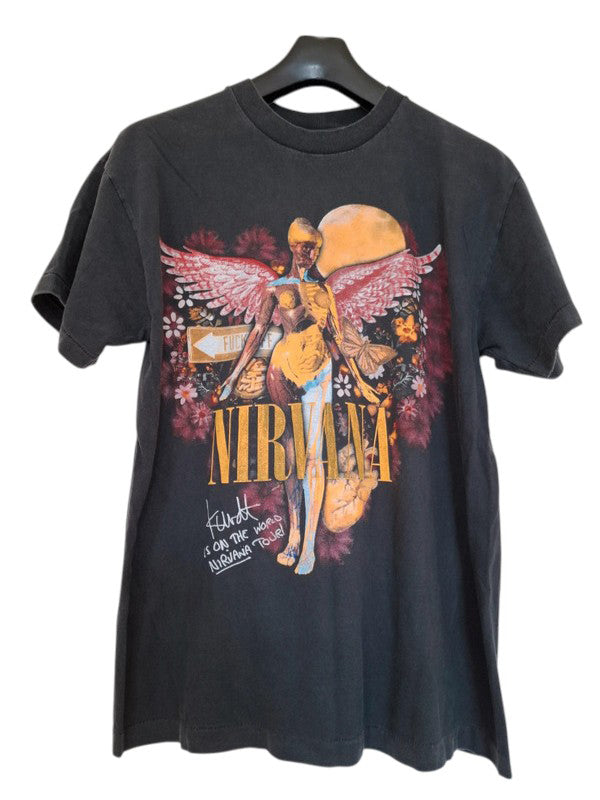 T-shirt gris délavé imprimé nirvana - GL BOUTIK