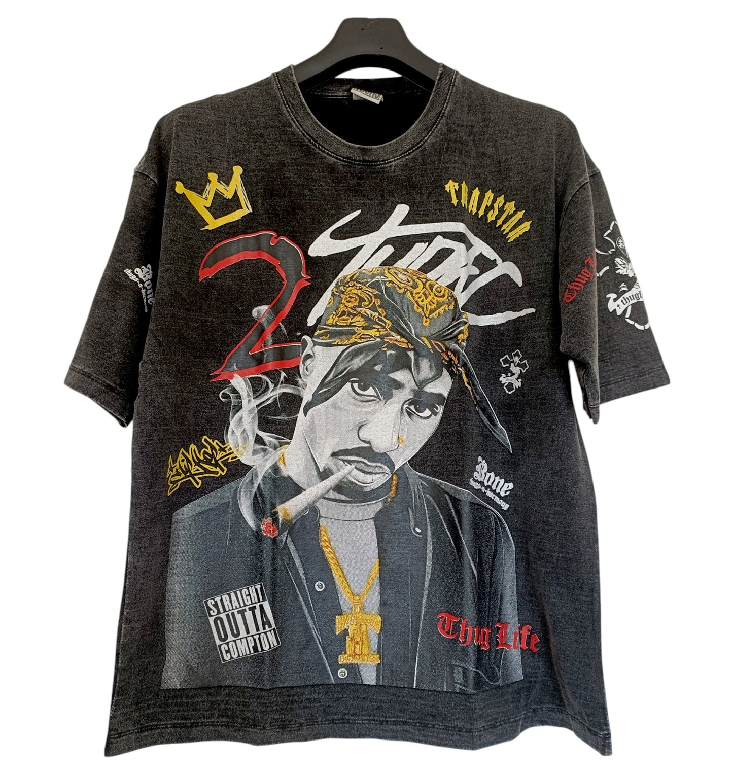 T-shirt stonewashed 2pac