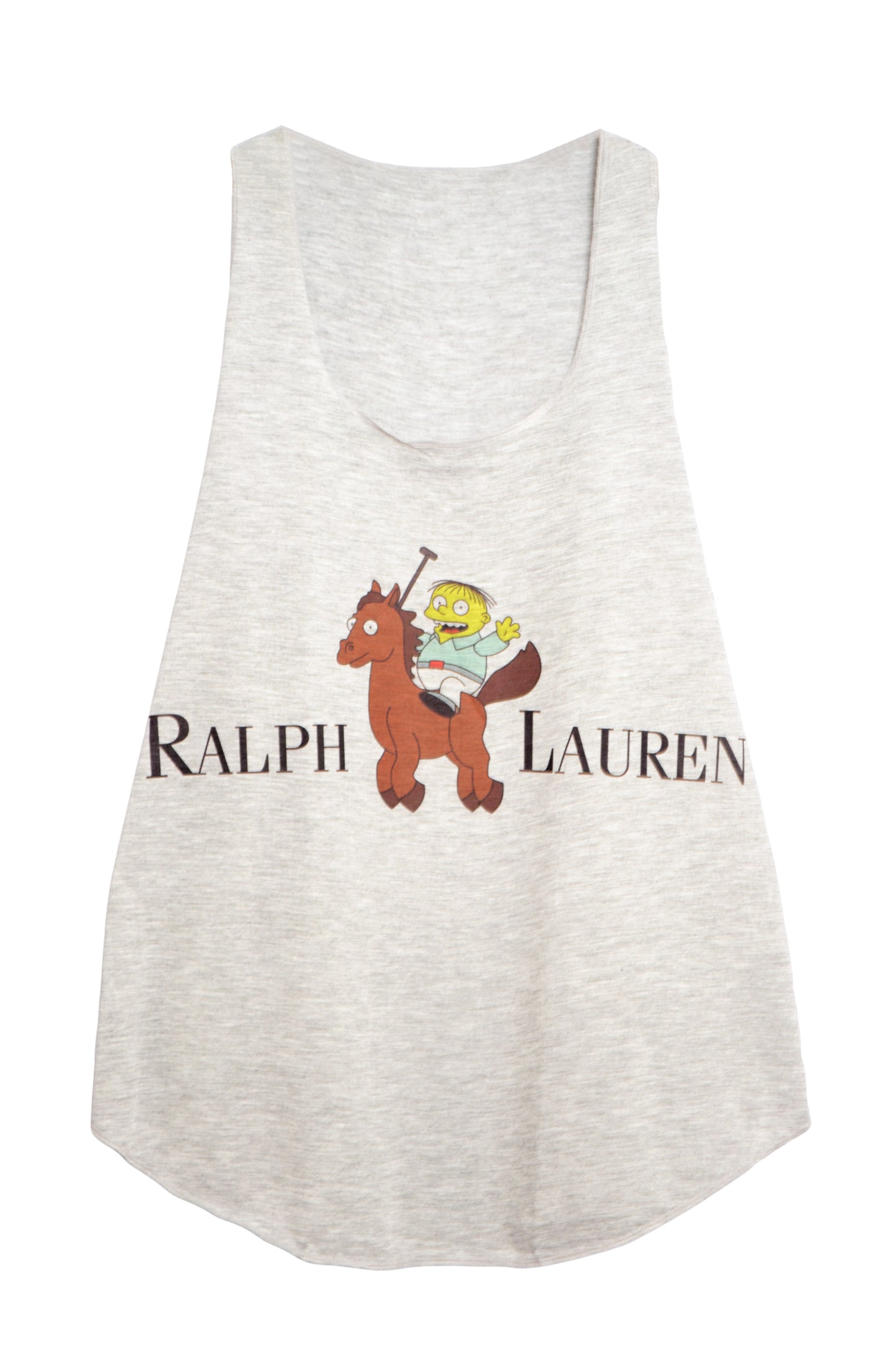 Débardeur femme couleur gris imprimé ralph wiggum des simpson - GL BOUTIK