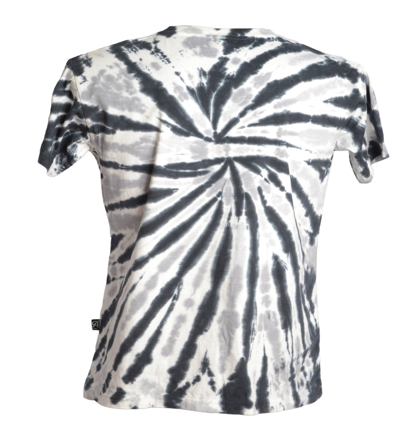 Vue dos t-shirt tie and dye noir, gris et blanc - GLBOUTIK