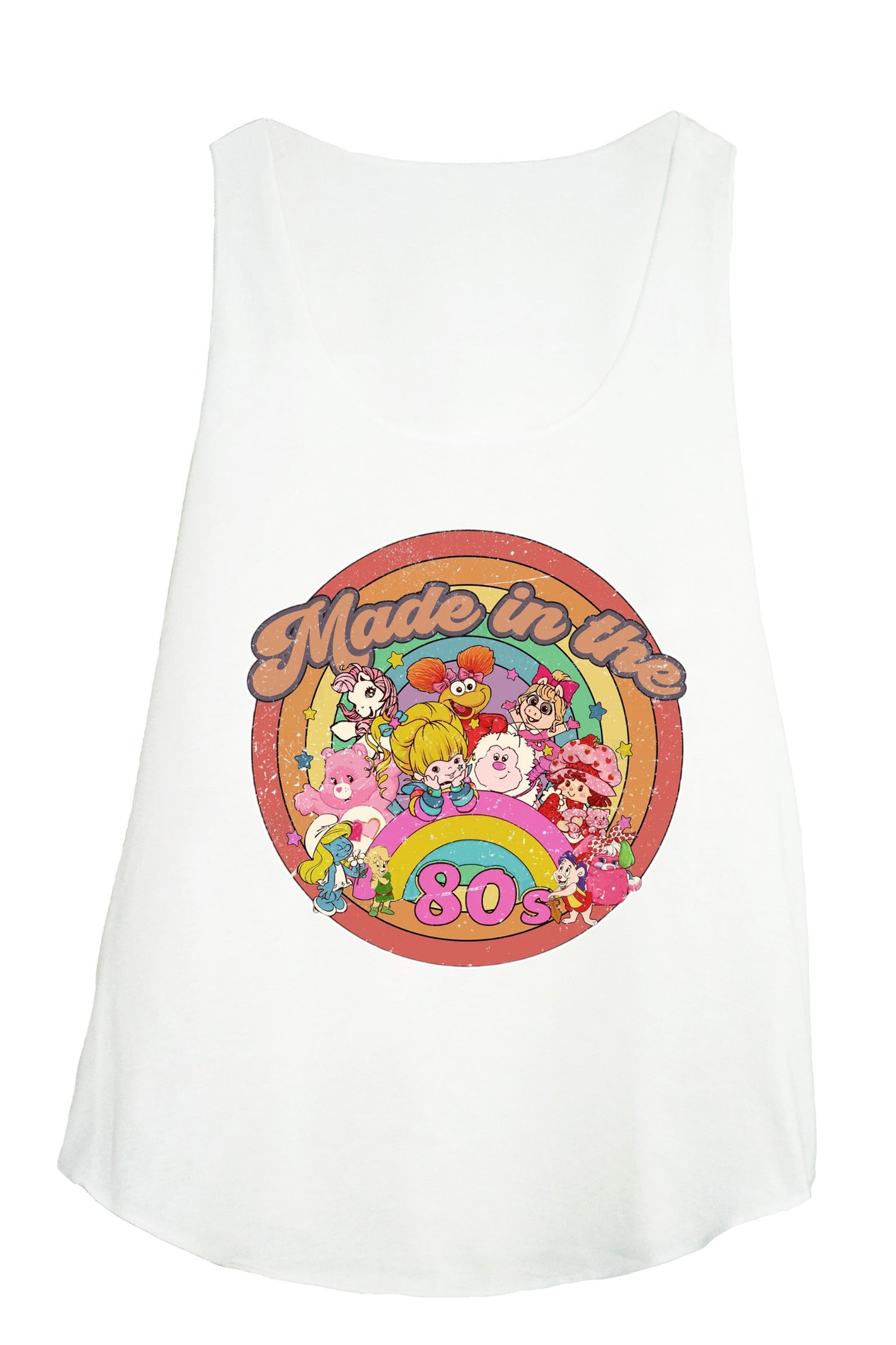 Débardeur femme crème imprimé made in the 80'S - GL BOUTIK