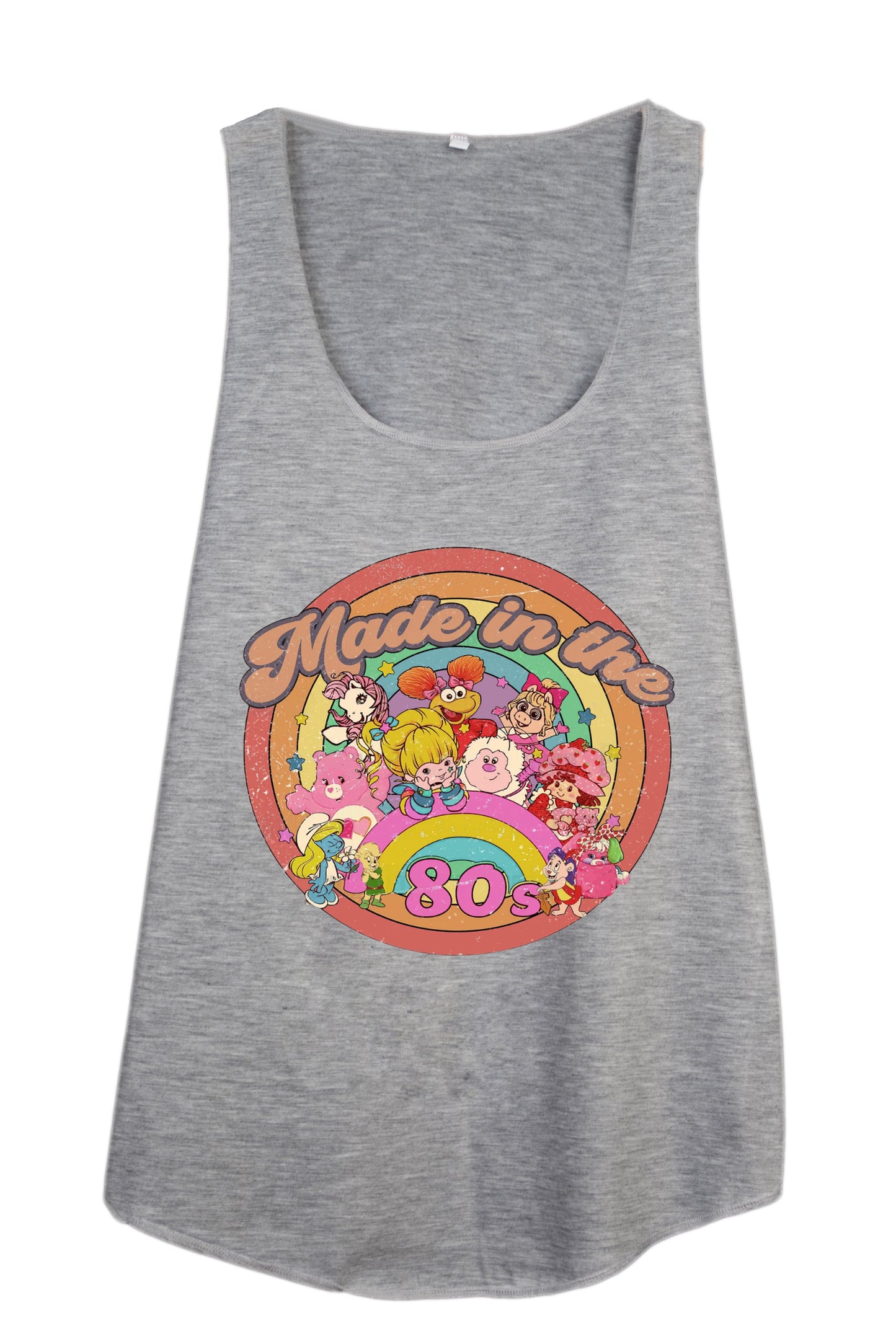 Débardeur femme gris imprimé made in the 80'S - GL BOUTIK