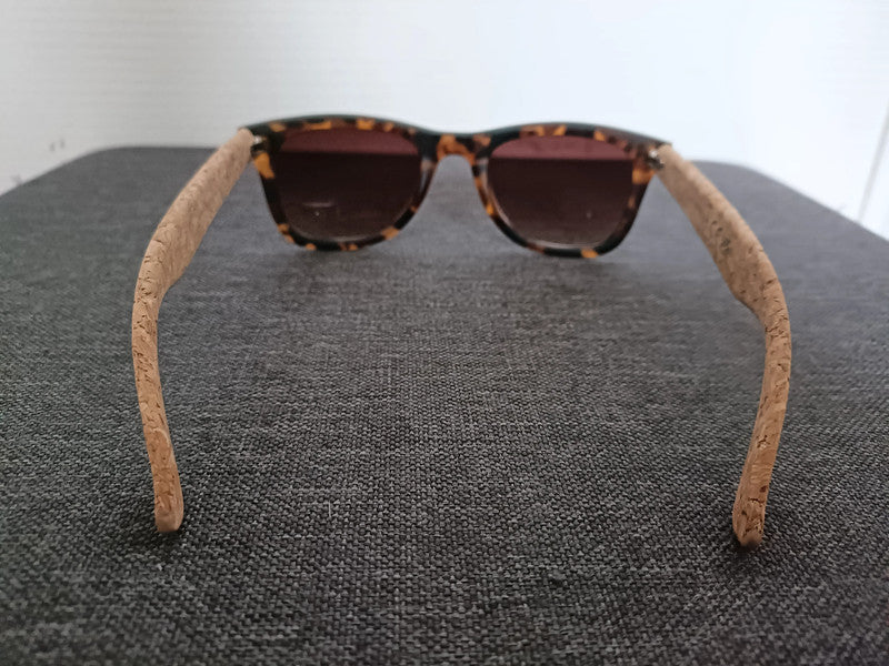 Vue arriere lunettes wayfarer à branches en liege - GL BOUTIK