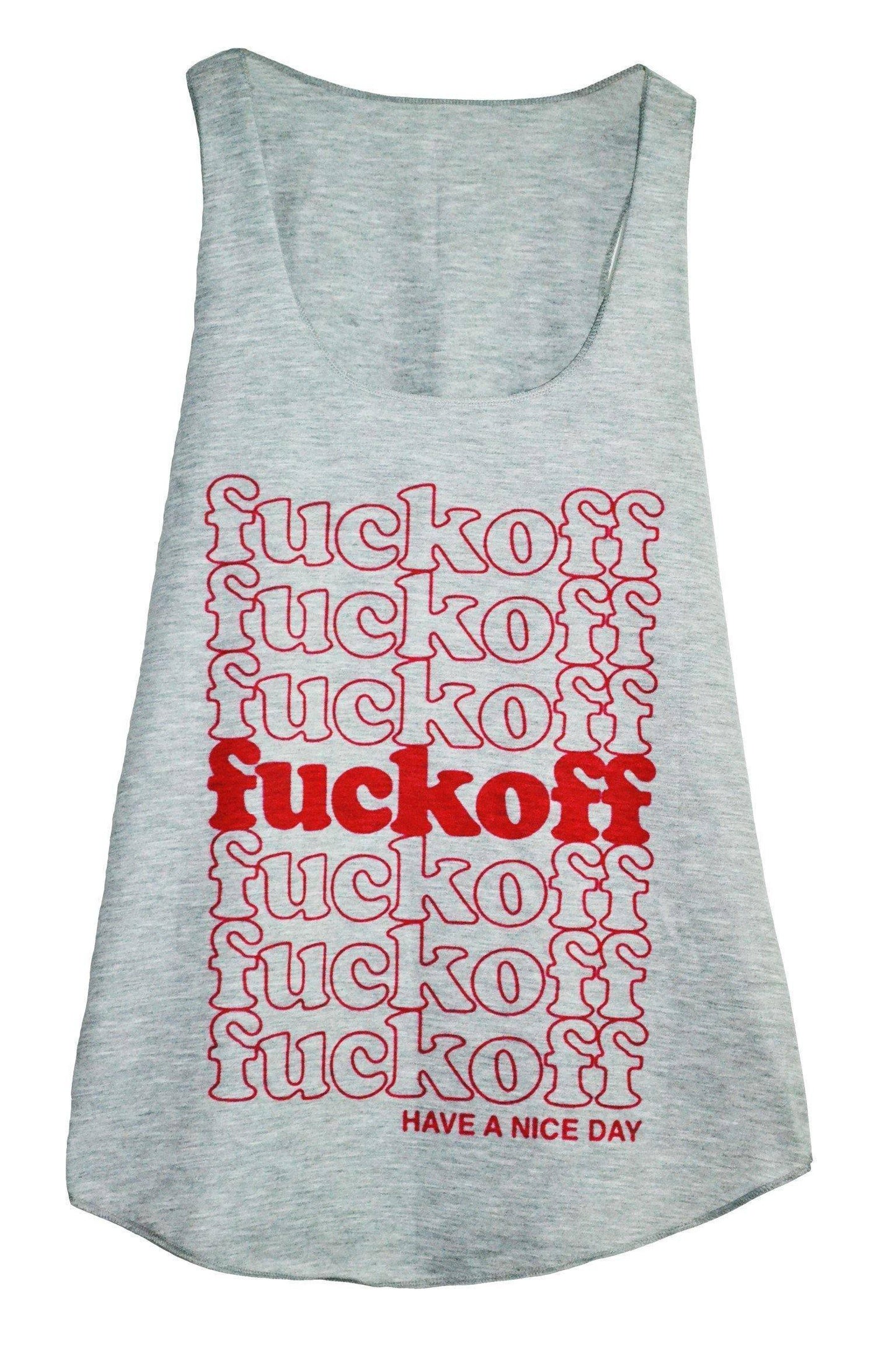 Débardeur gris message fuck off
