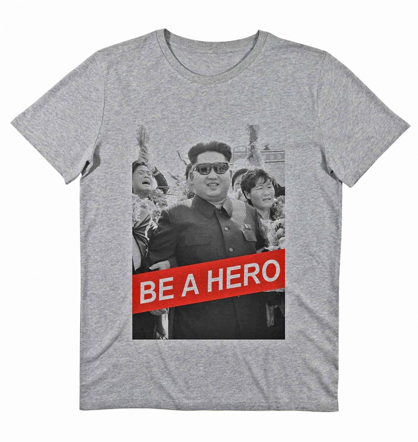 T-shirt kim jong un gris
