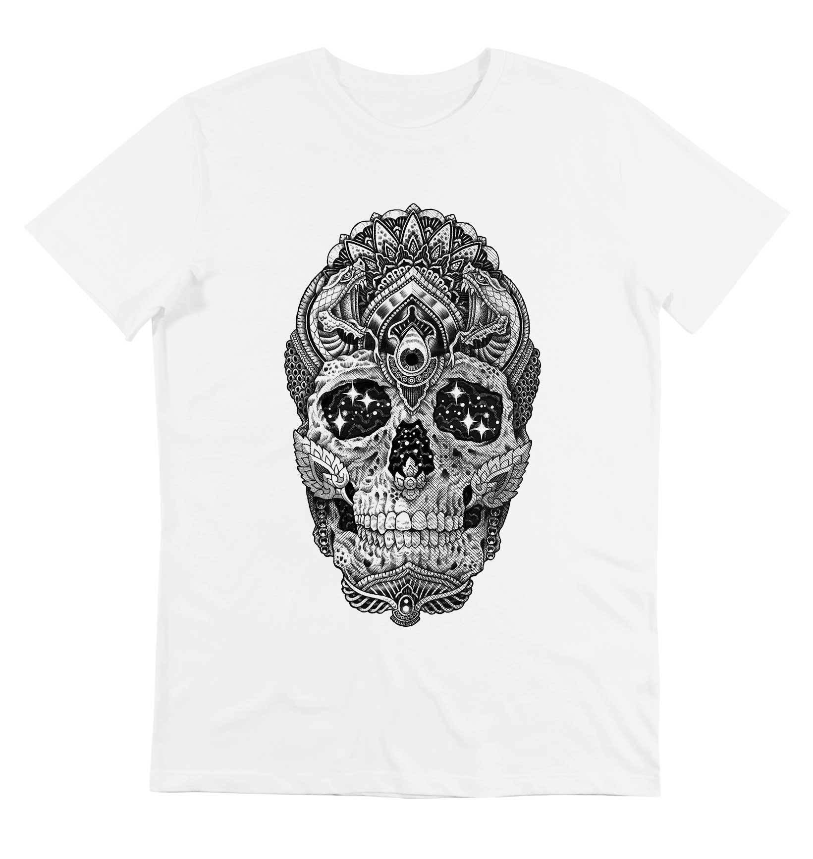 T-shirt tête de mort blanc