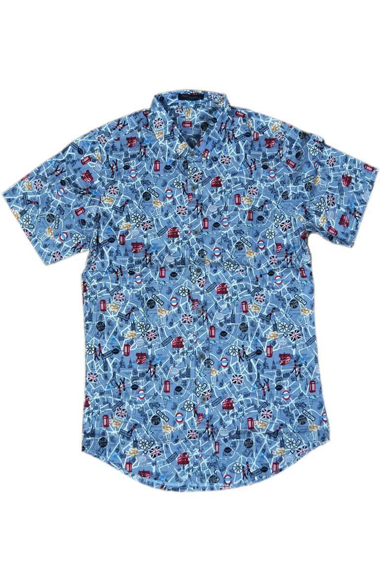 Chemise imprimée motifs londres - GL BOUTIK