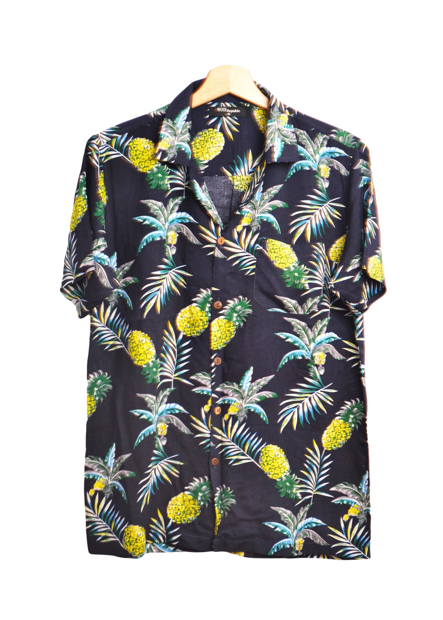 Chemise hawaienne fleurs et ananas