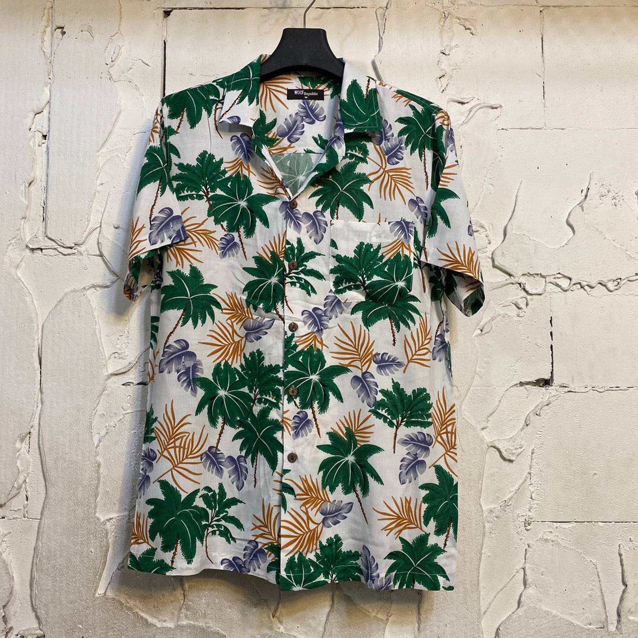 Chemise hawaienne homme à fleurs et col cubain - GL BOUTIK