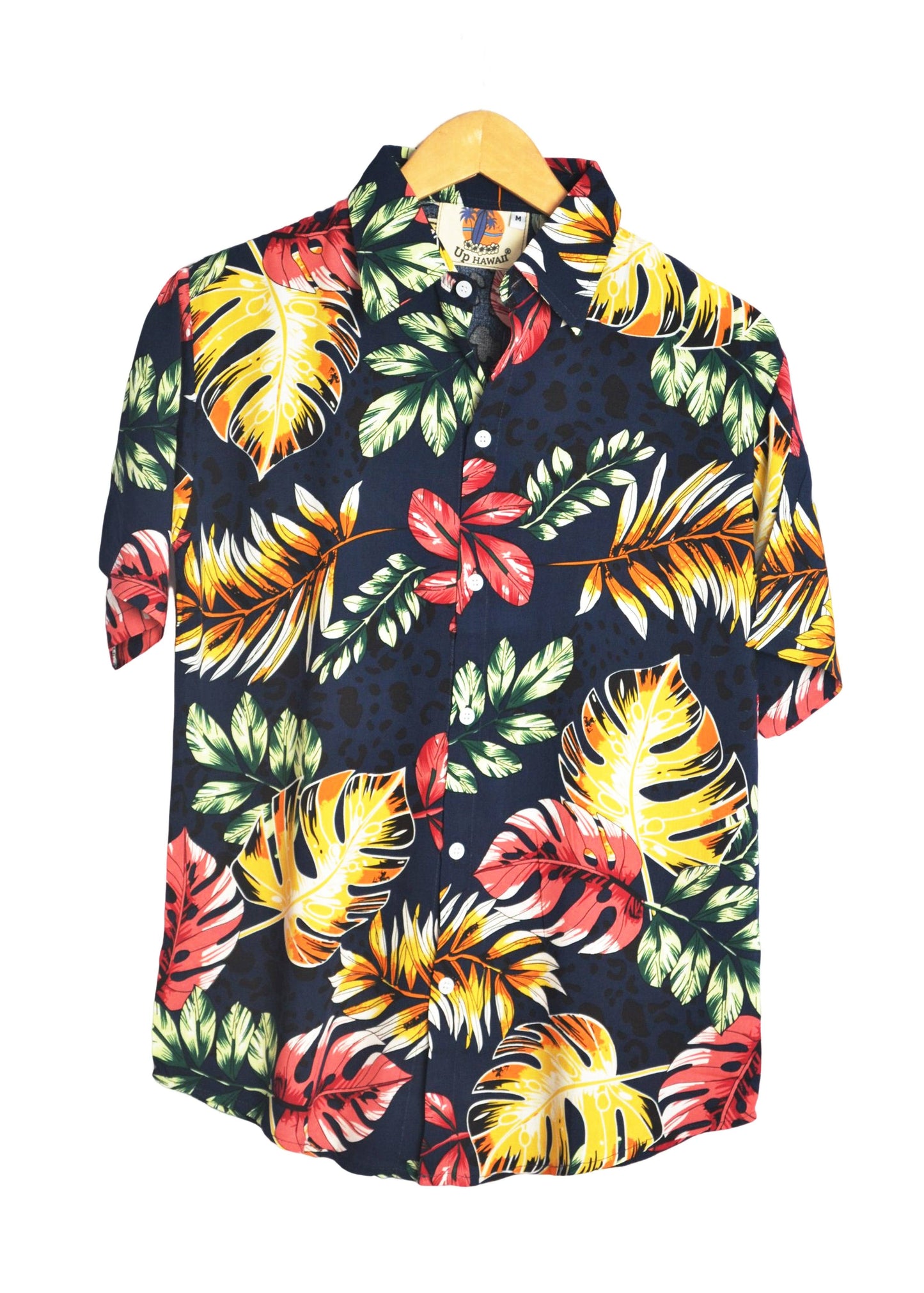 Chemise hawaienne bleu marine à fleurs - GL BOUTIK