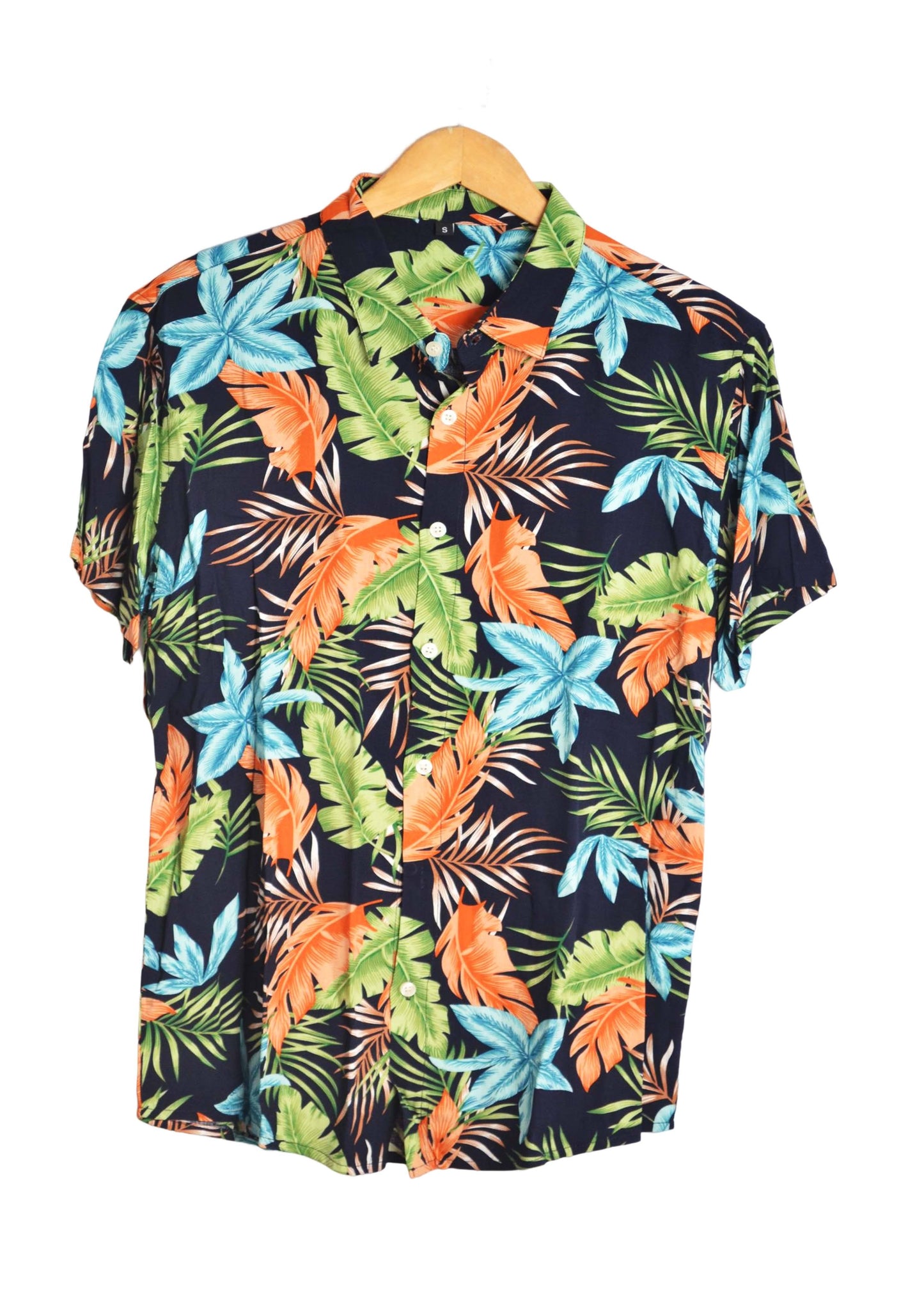 Chemise hawaienne homme bleu marine -GL BOUTIK