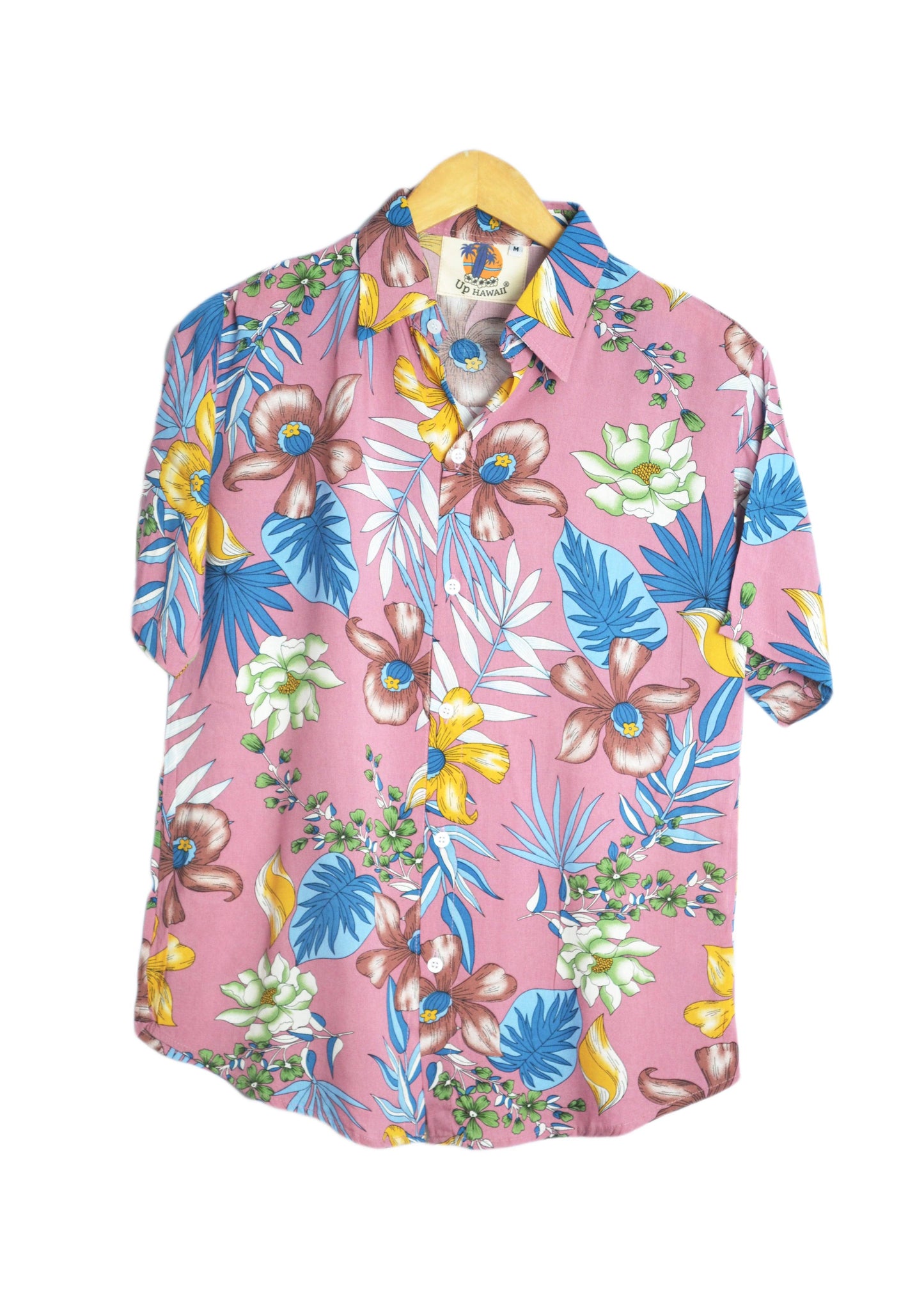 Chemise hawaienne up hawaii mauve à fleurs - GL BOUTIK