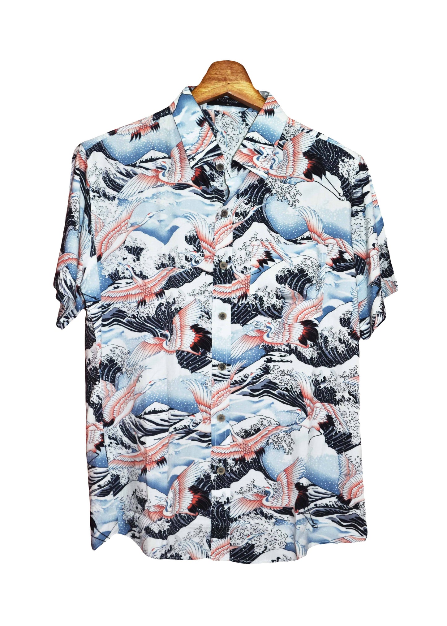 Chemise hawaienne vague de kanagawa et grues du japon - GL BOUTIK