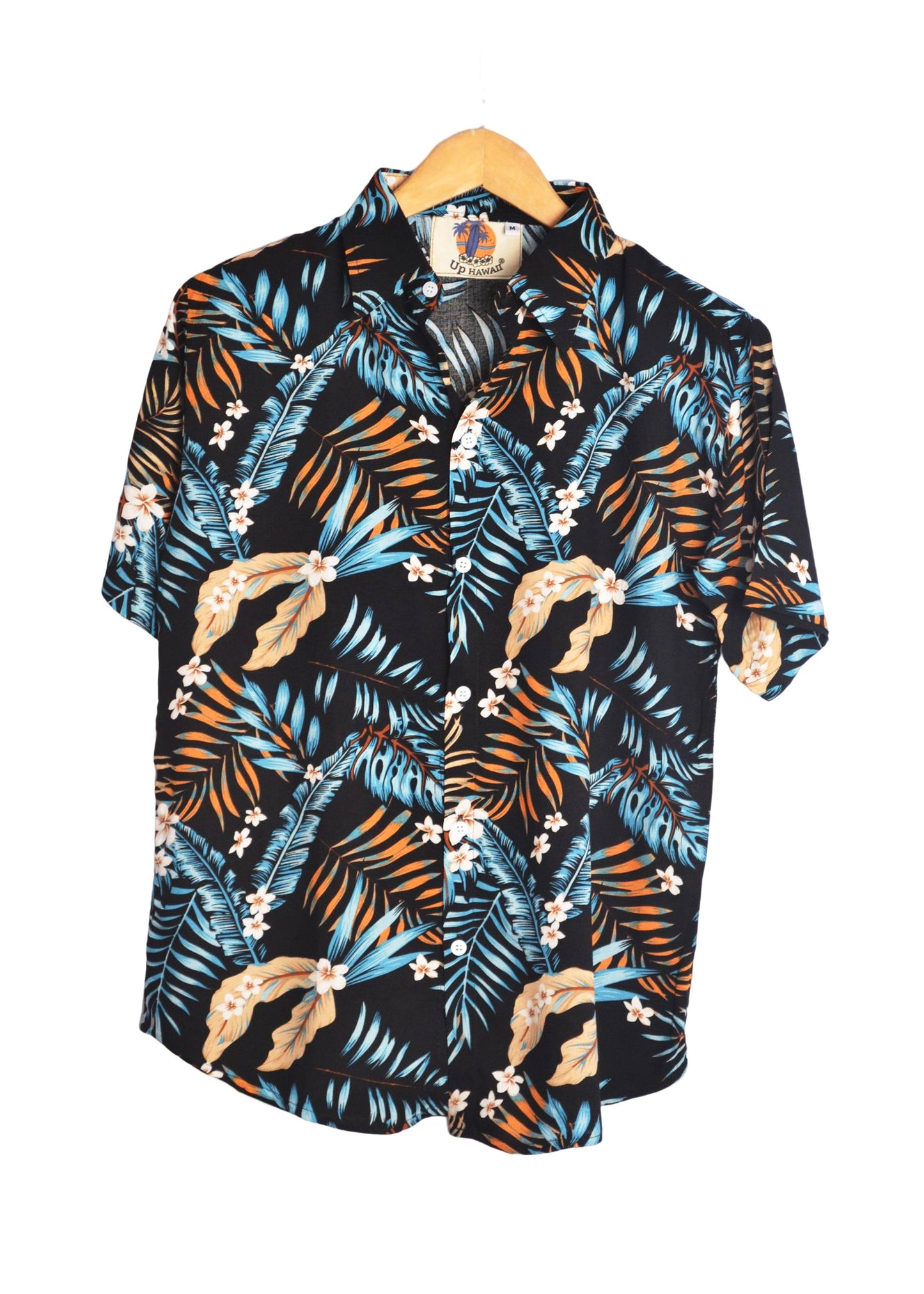 Chemise hawaienne noire à fleurs - GL BOUTIK