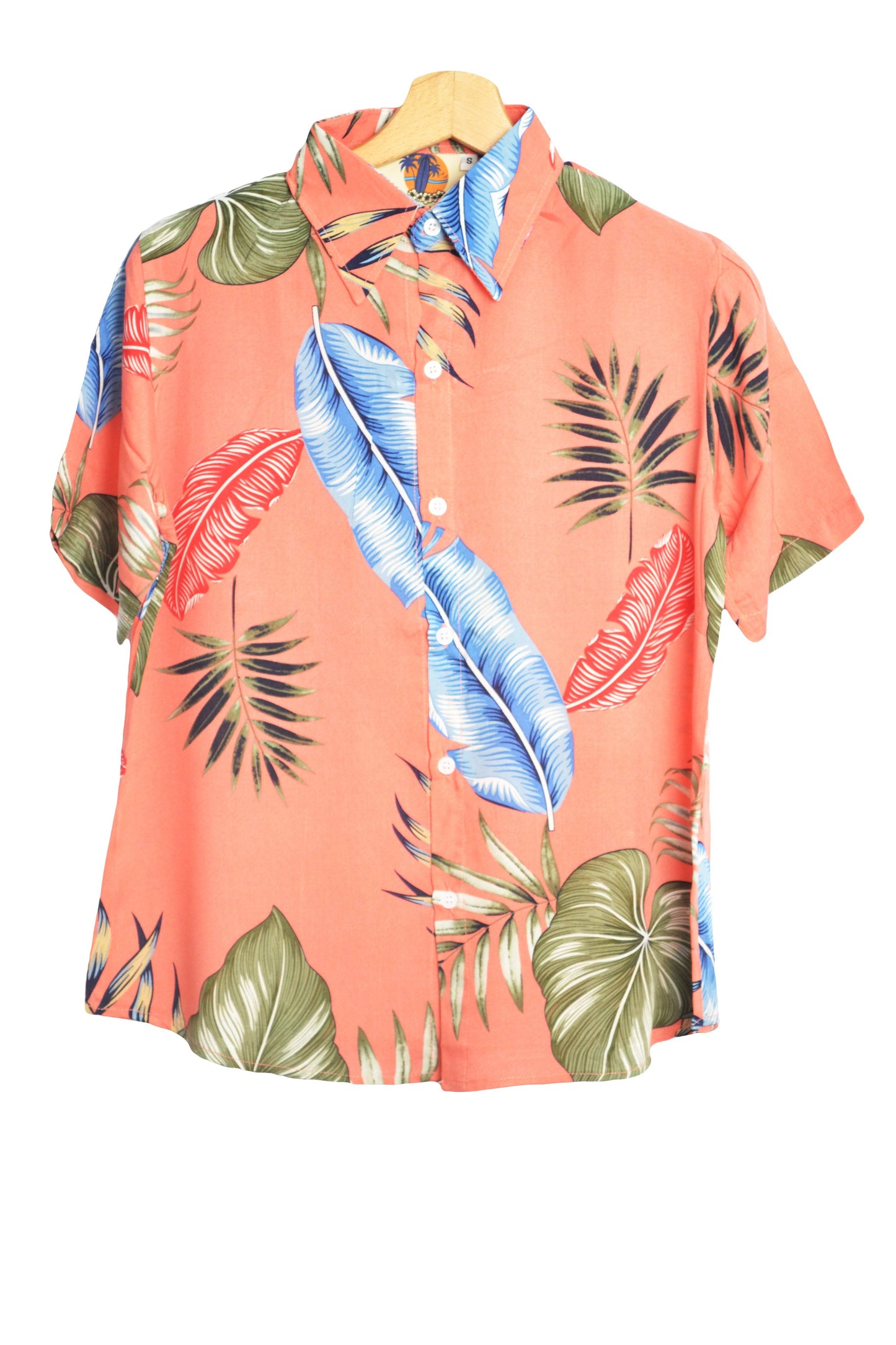 Chemisier à fleurs couleur saumon marque up hawaii - GL BOUTIK