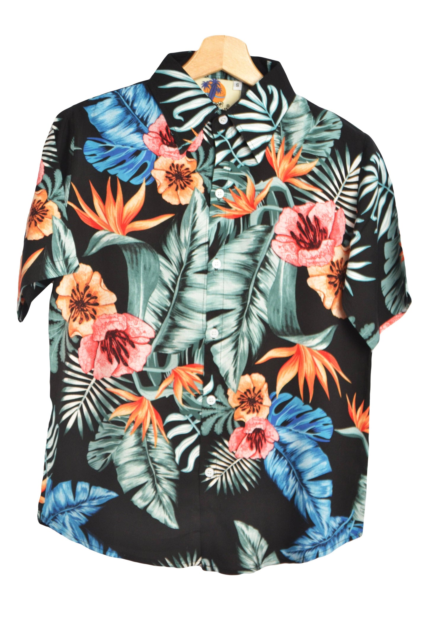 Chemisier noir à fleurs marque up hawaii - GL BOUTIK