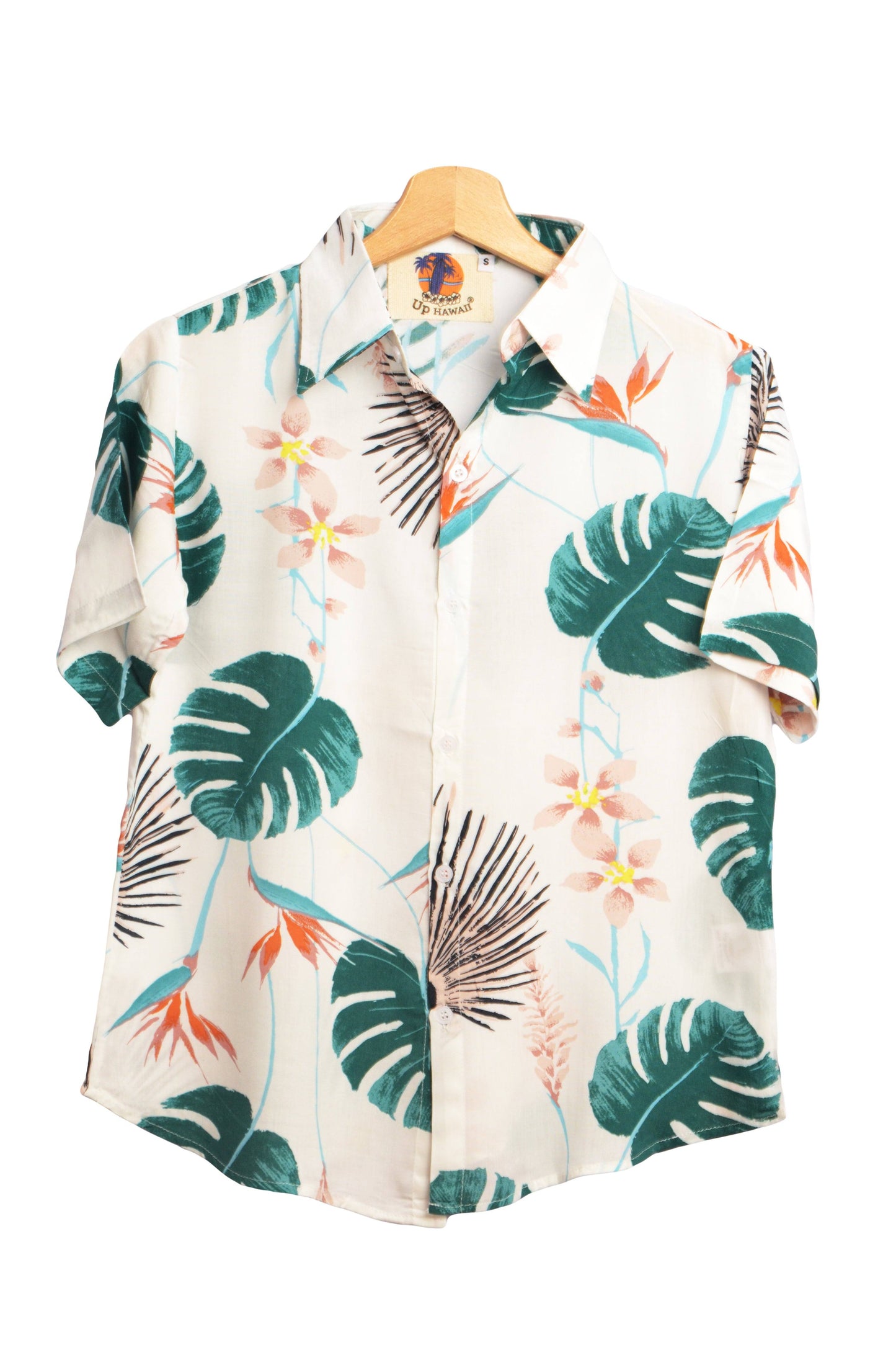 Chemisier couleur beige à fleurs par la marrque up hawaii - glboutik.com