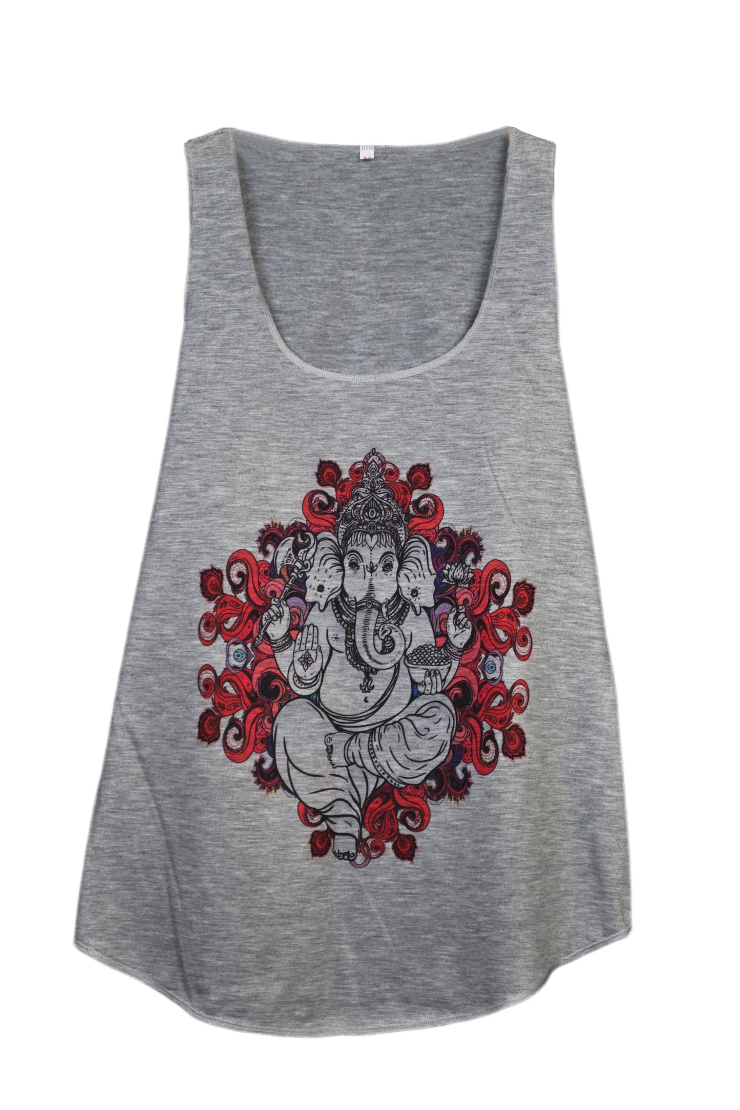 Débardeur femme imprimé ganesh couleur gris - glboutik.com