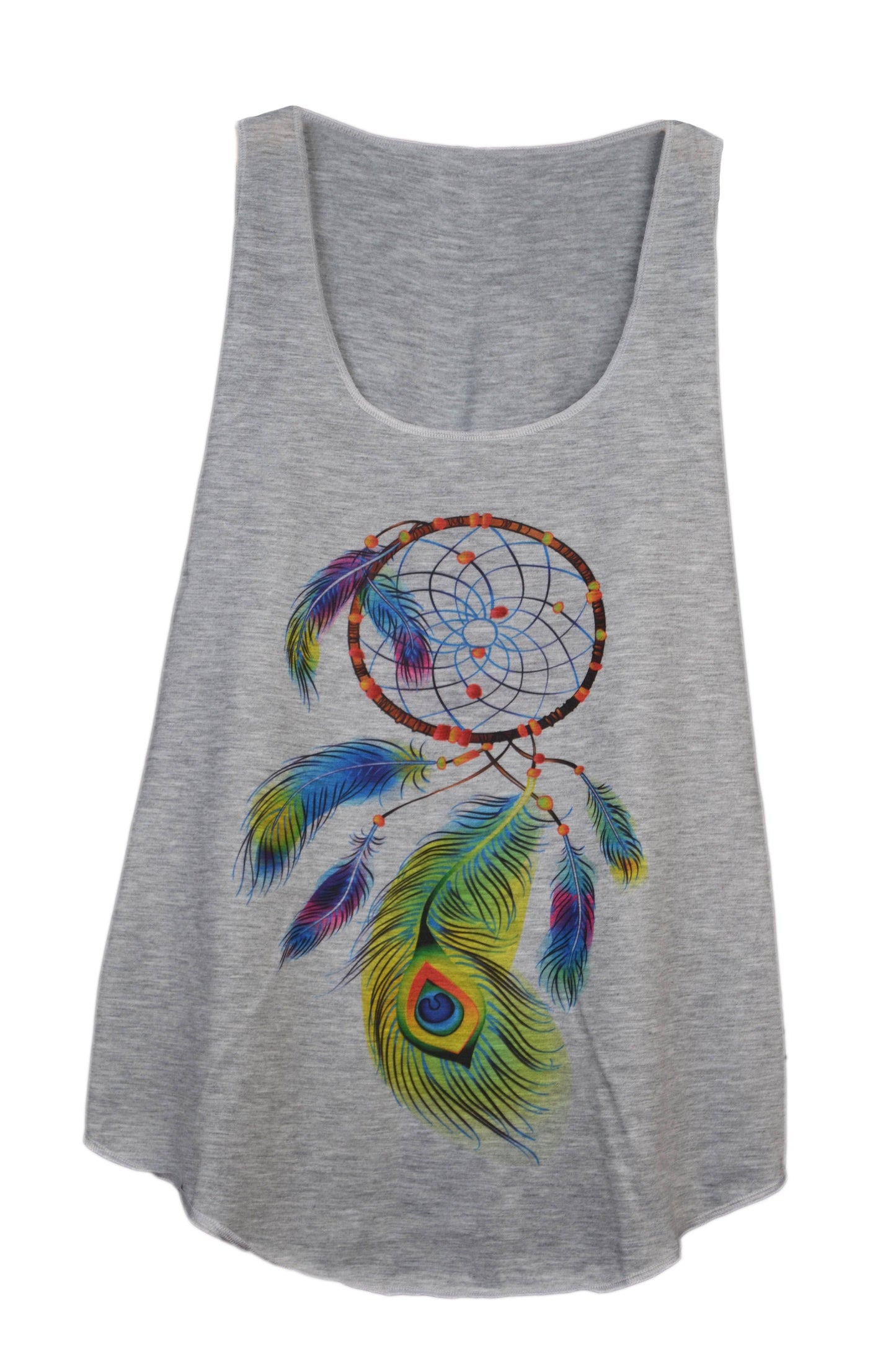 Débardeur femme gris imprimé dreamcatcher - GL BOUTIK