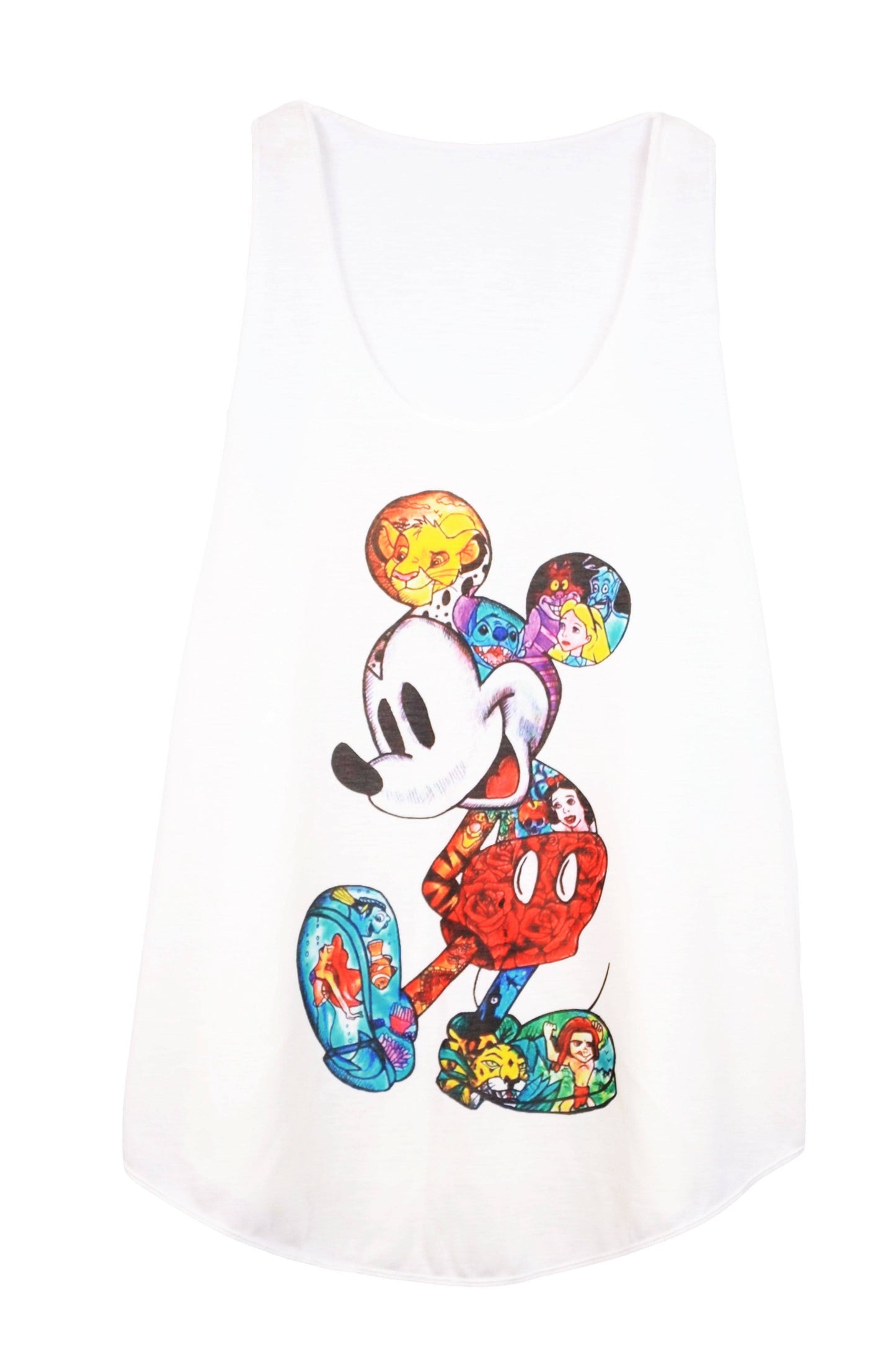 Débardeur illustration mickey tatoué - Couleur crème