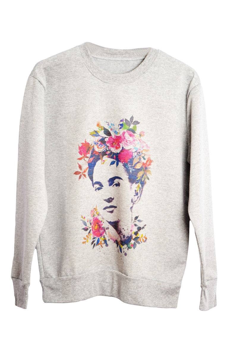 Sweat frida kahlo gris - GL BOUTIK