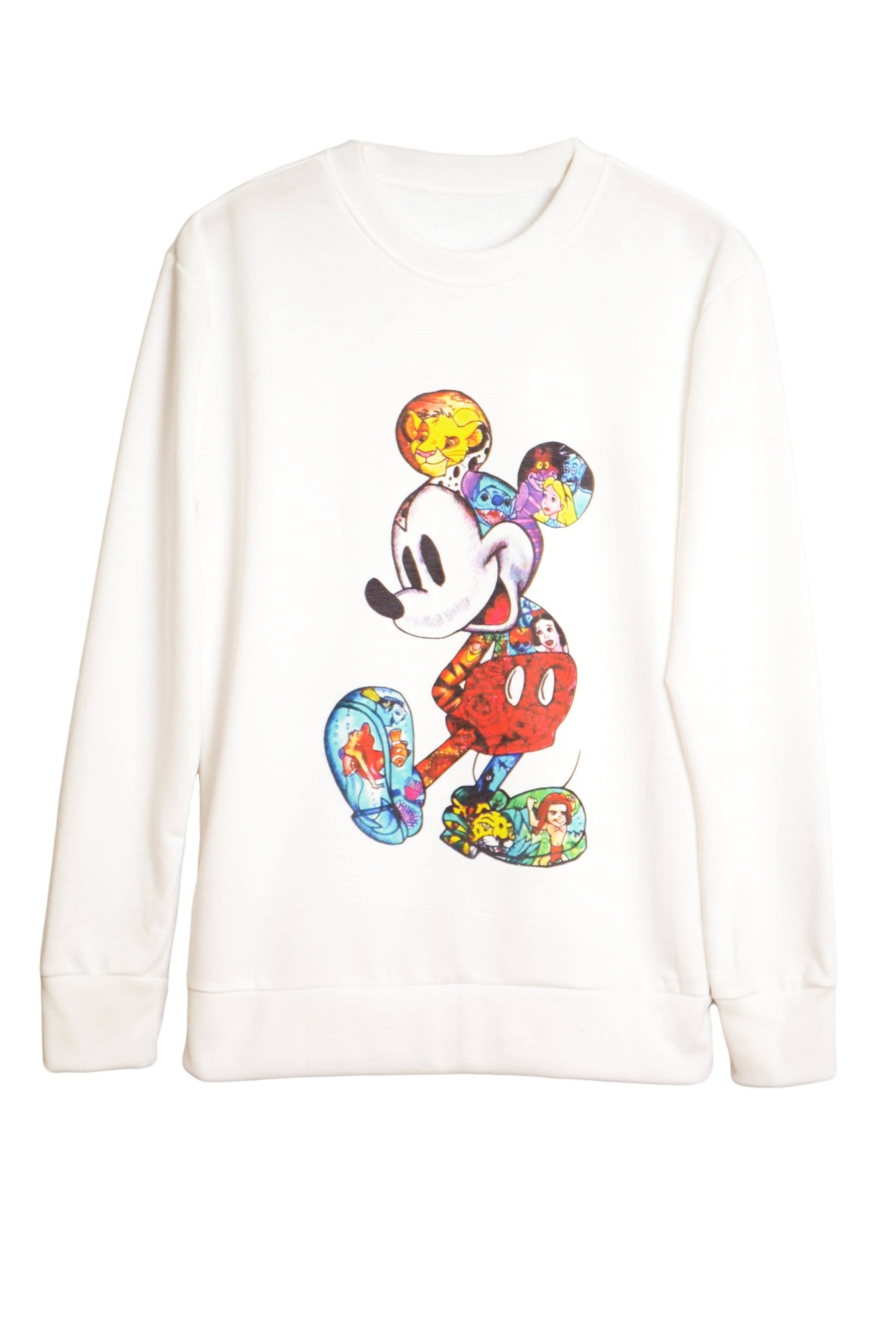 Sweat-shirt blanc mickey tattoo - GL BOUTIK