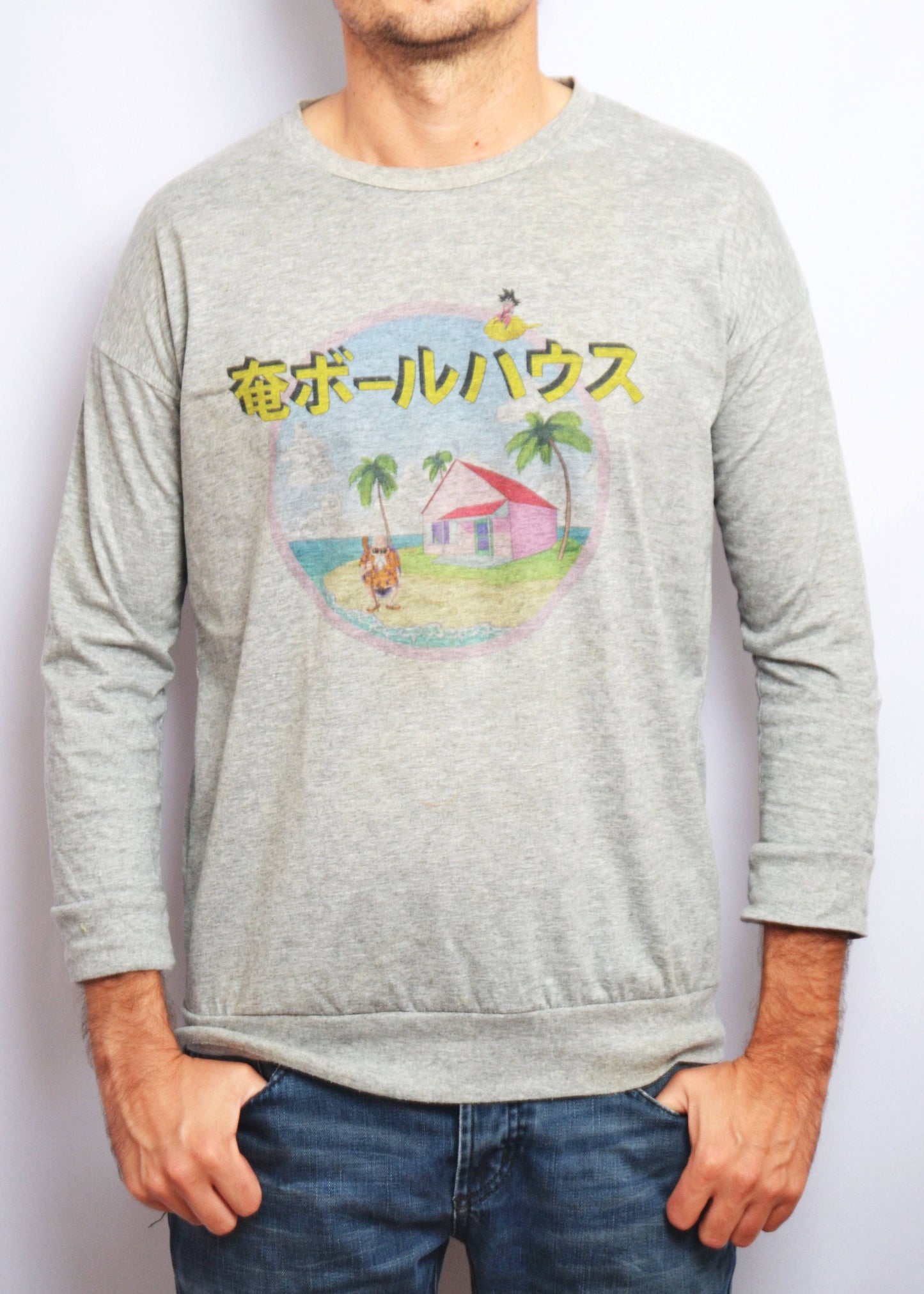 T-shirt gris dragon ball manches mi-longues - GL BOUTIK
