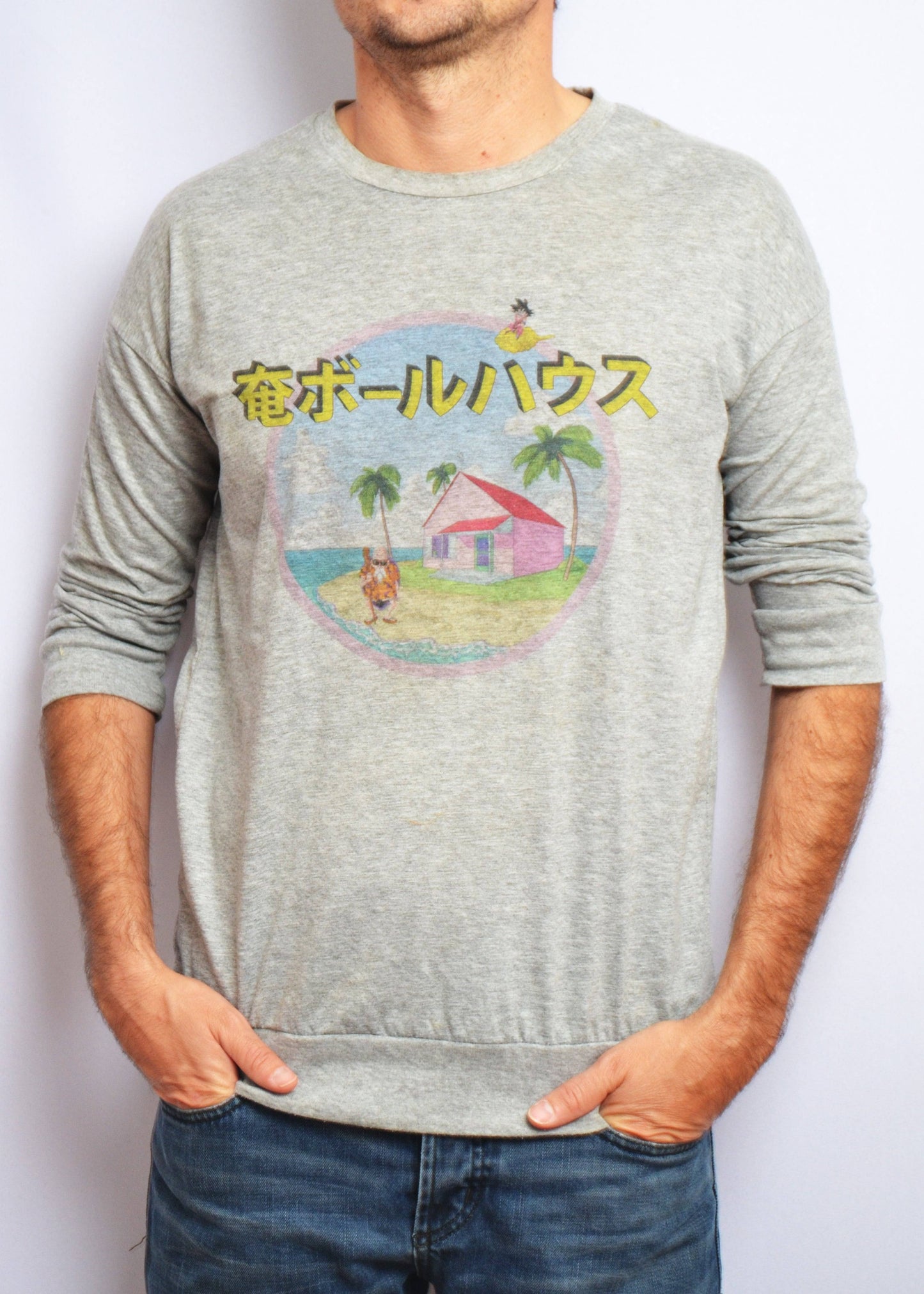 T-shirt gris kame house manches mi-longues - GL BOUTIK