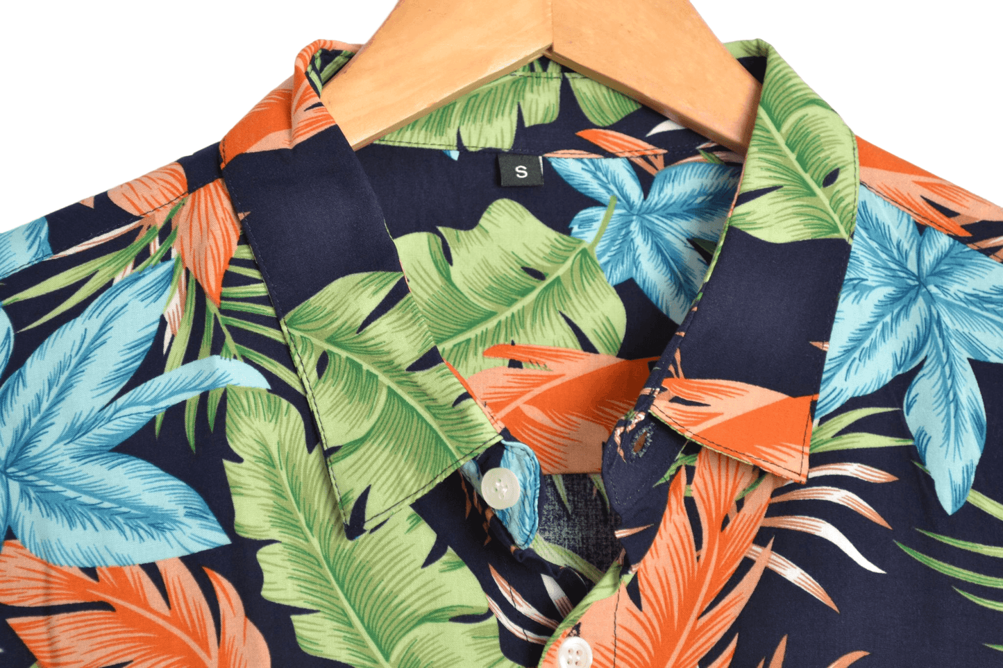 Vue col Chemise hawaienne homme bleu marine -GL BOUTIK