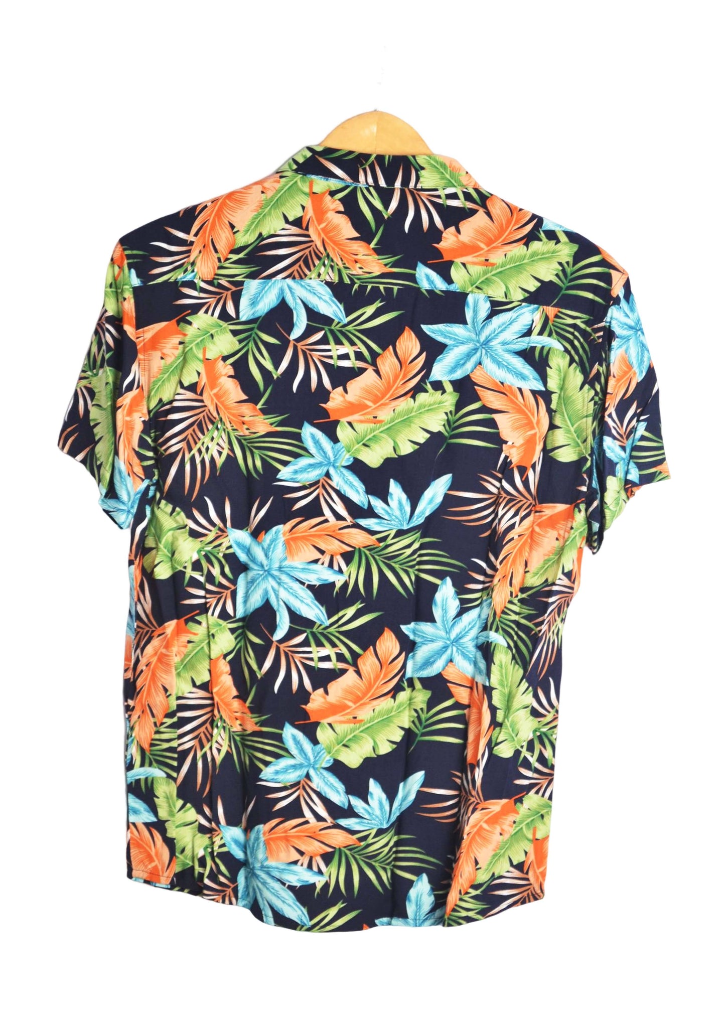 Vue dos chemise hawaienne homme bleu marine -GL BOUTIK