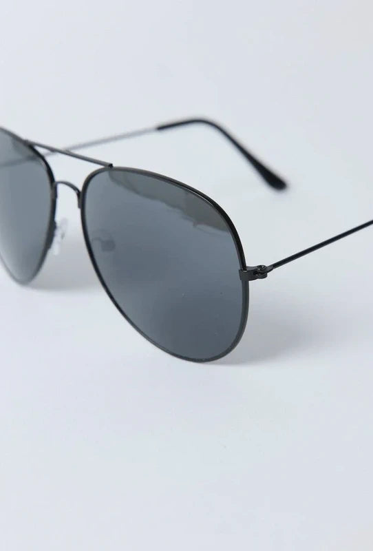 Vue verre lunettes solaires aviateur noirs - GL BOUTIK