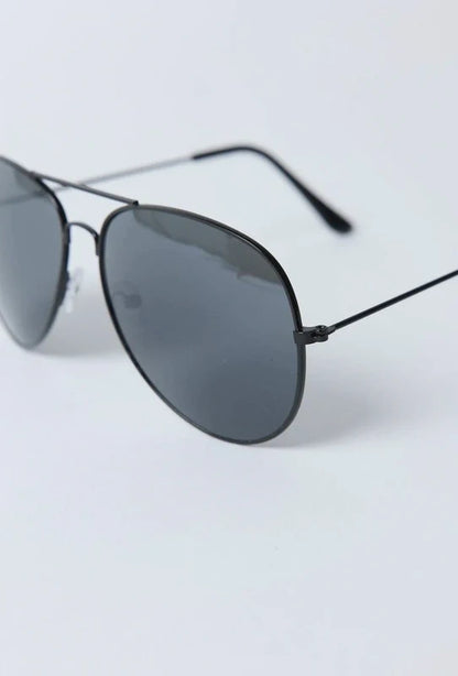 Vue verre lunettes solaires aviateur noirs - GL BOUTIK