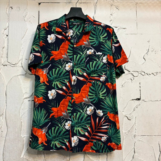 Chemise hawaienne homme noire à fleurs - GL BOUTIK