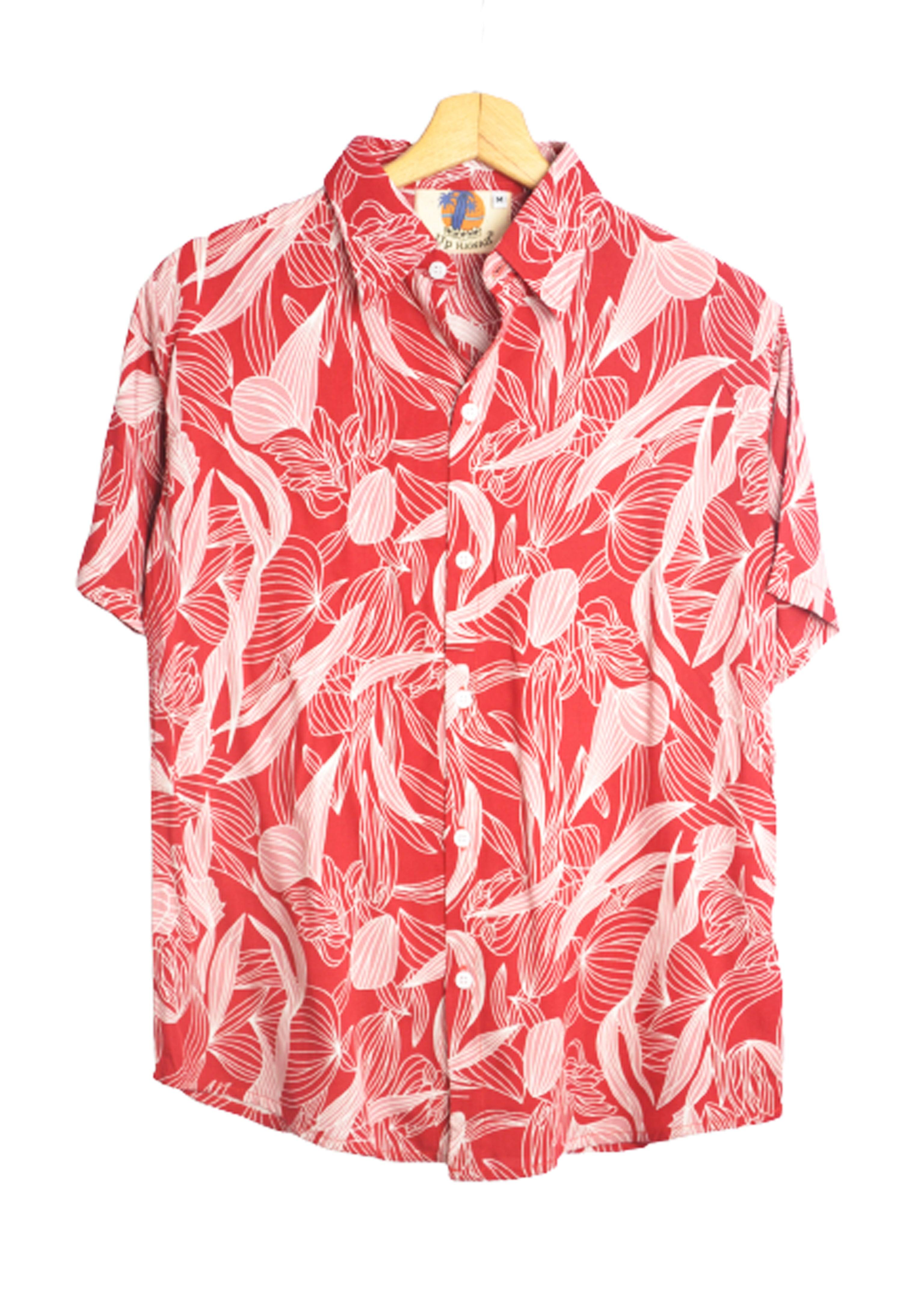 Chemise hawaienne homme online rouge