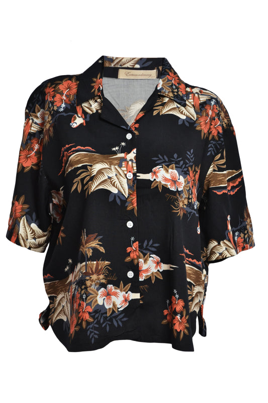 LA CHEMISE HAWAIENNE PALMIERS/HIBISCUS LA CHEMISE HAWAIENNE PALMIERS/HIBISCUS