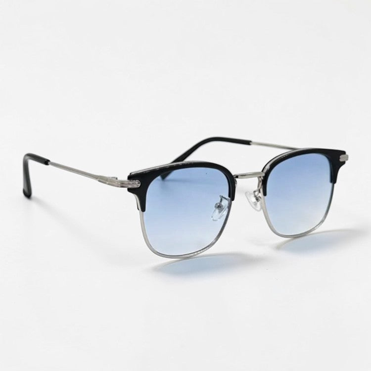 Lunettes retro verres dégradé bleu