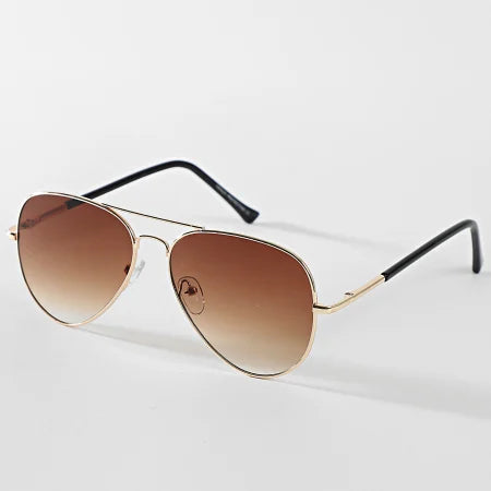 Lunettes aviateur monture dorée