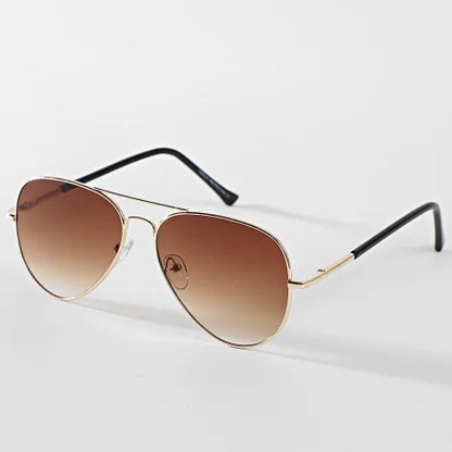 Lunettes aviateur monture dorée