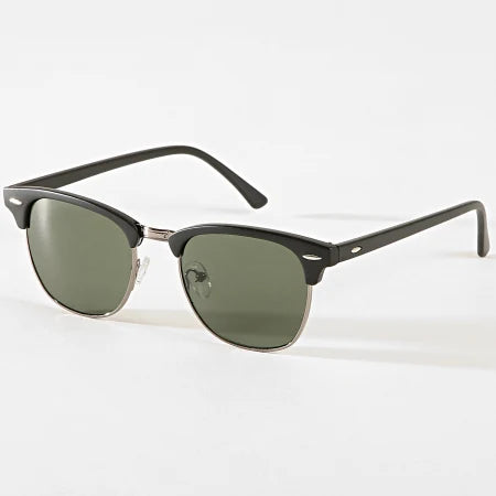 Vue coté lunettes clubmaster noires - GL BOUTIK