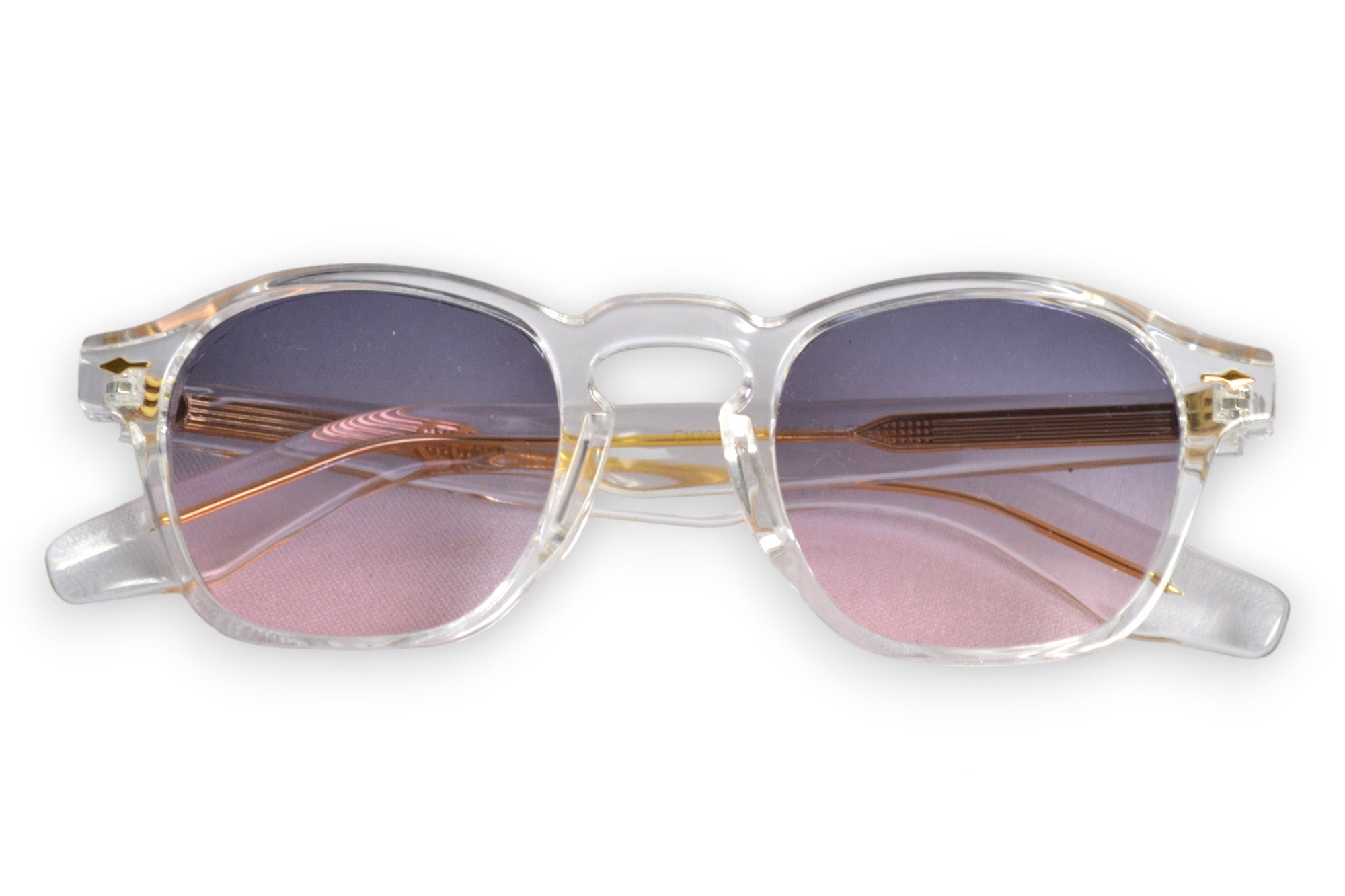 Lunettes de soleil a monture transparente et verres bruns degrades GL BOUTIK