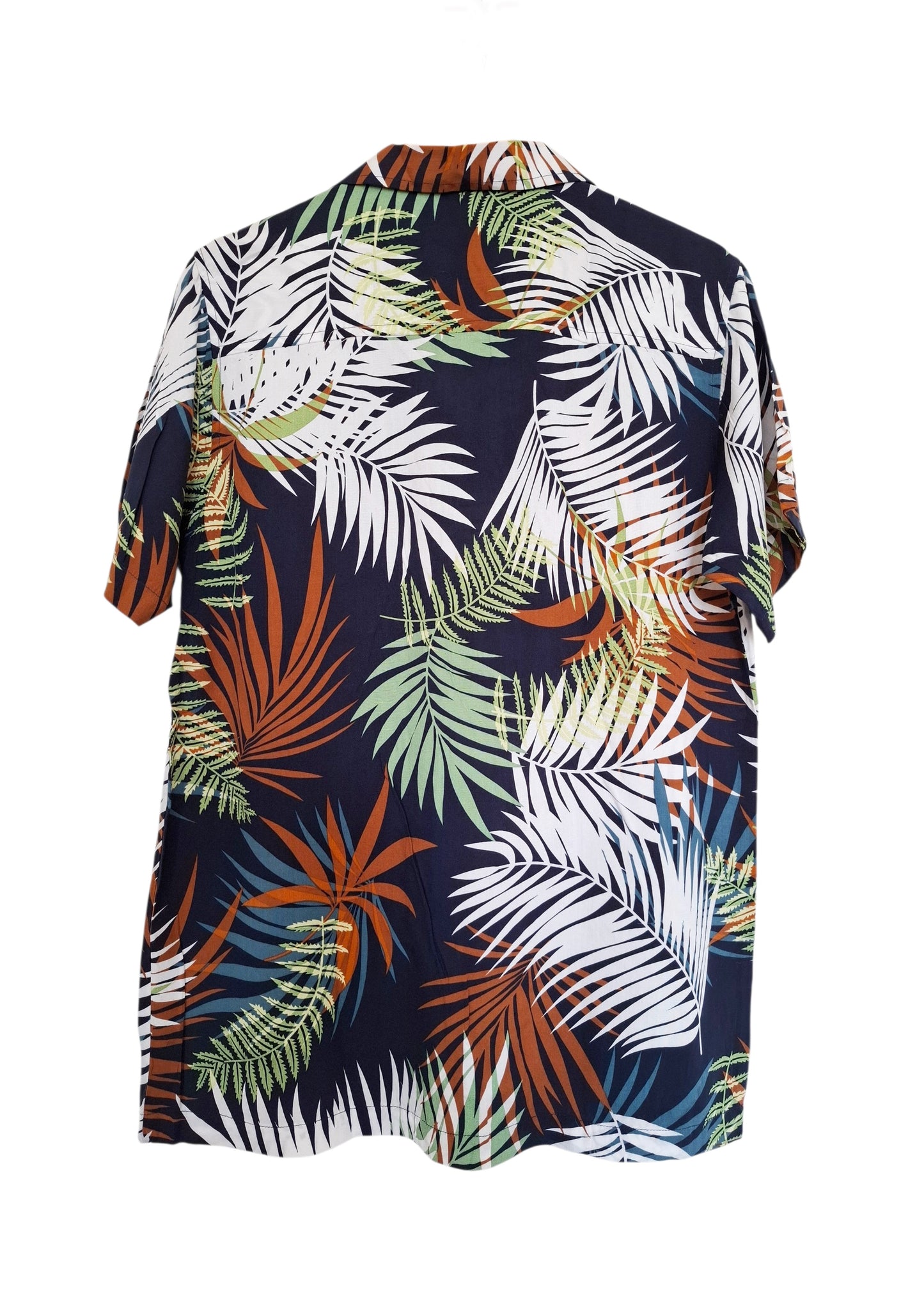 Dos chemise hawaienne bleu marine à fleurs - GL BOUTIK