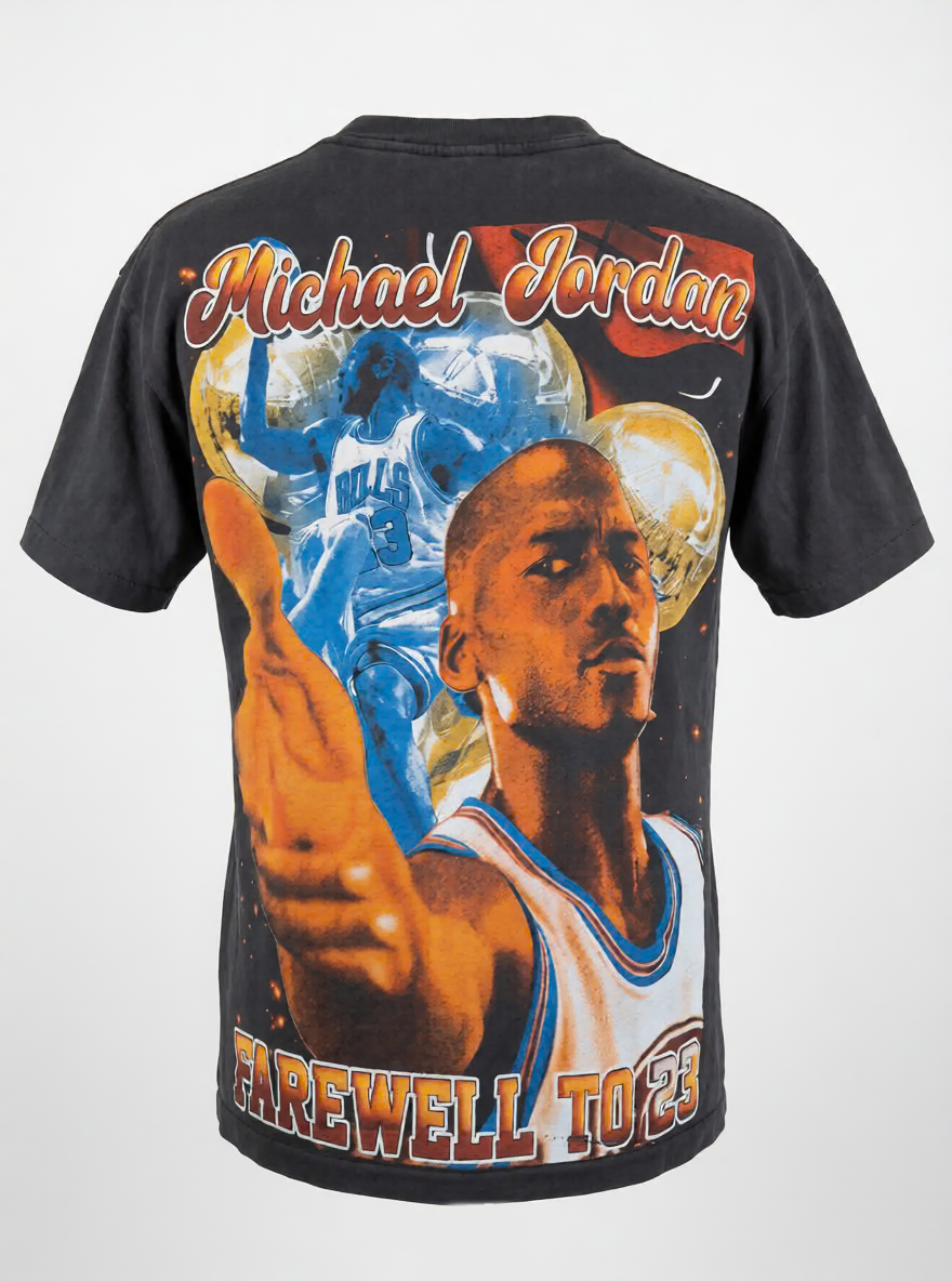 Michael Jordan faded grey bootleg t-shirt - GL BOUTIK